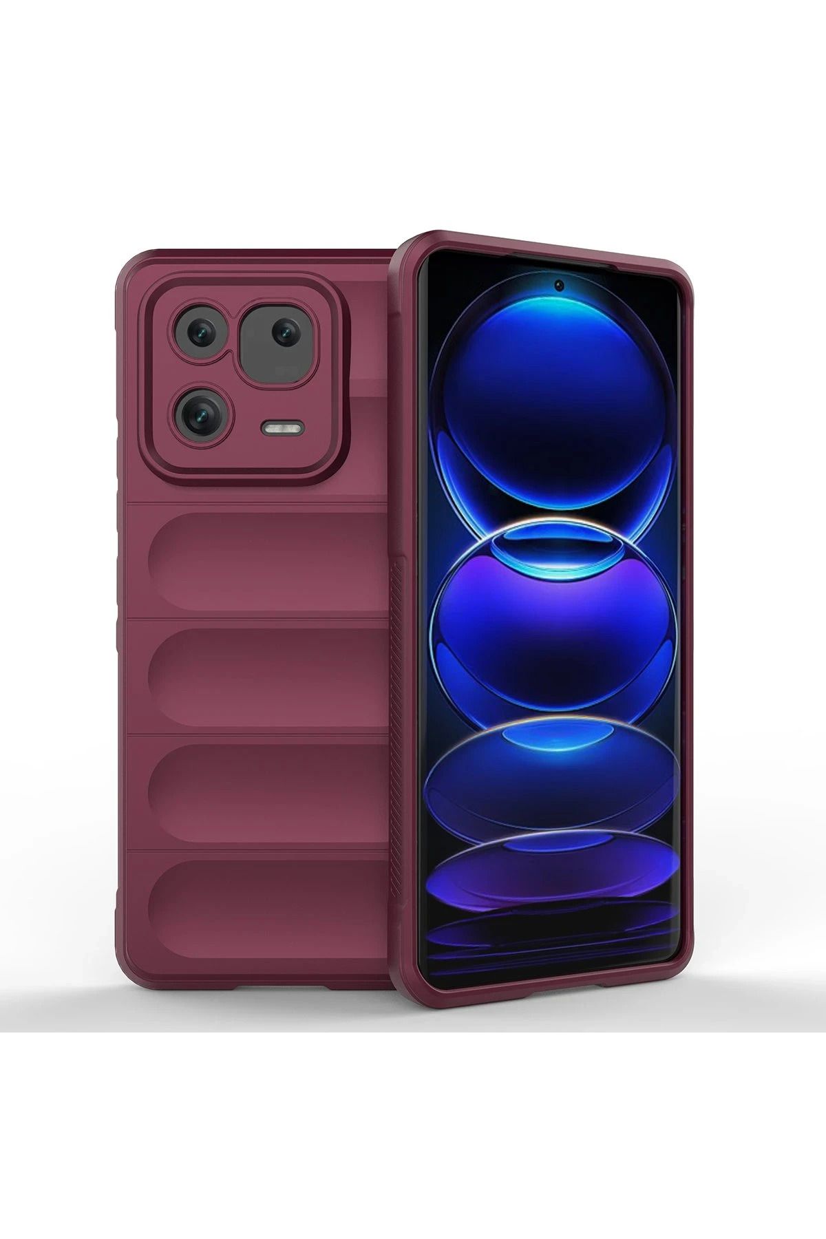 NewFace Xiaomi Mi 13 Pro uyumlu  Kılıf Optimum Silikon - Bordo FERRG
