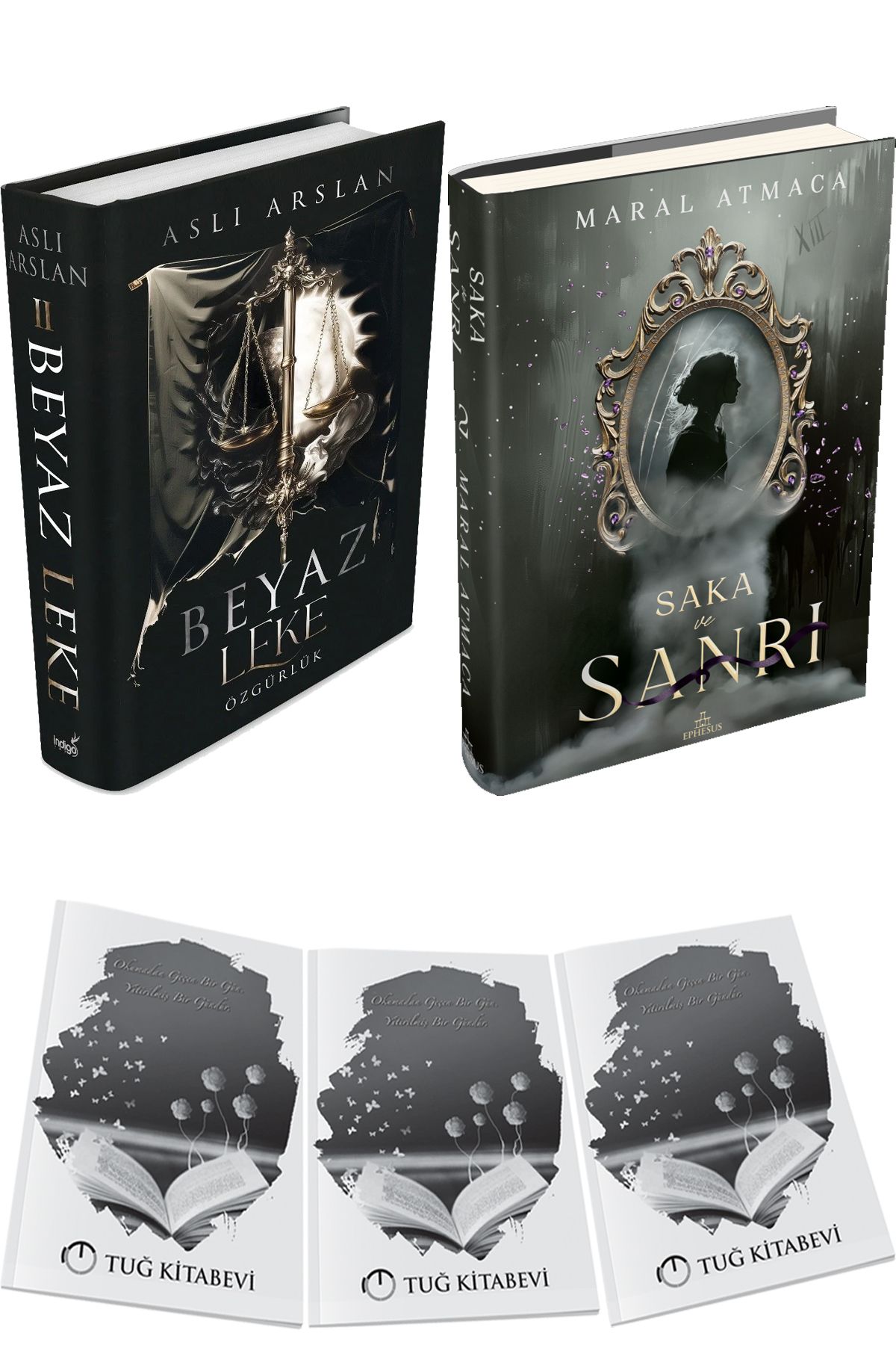 İndigo Kitap Beyaz Leke 2 Özgürlük Ciltli ve Saka ve Sanrı 2 Ciltli + Hediyeli