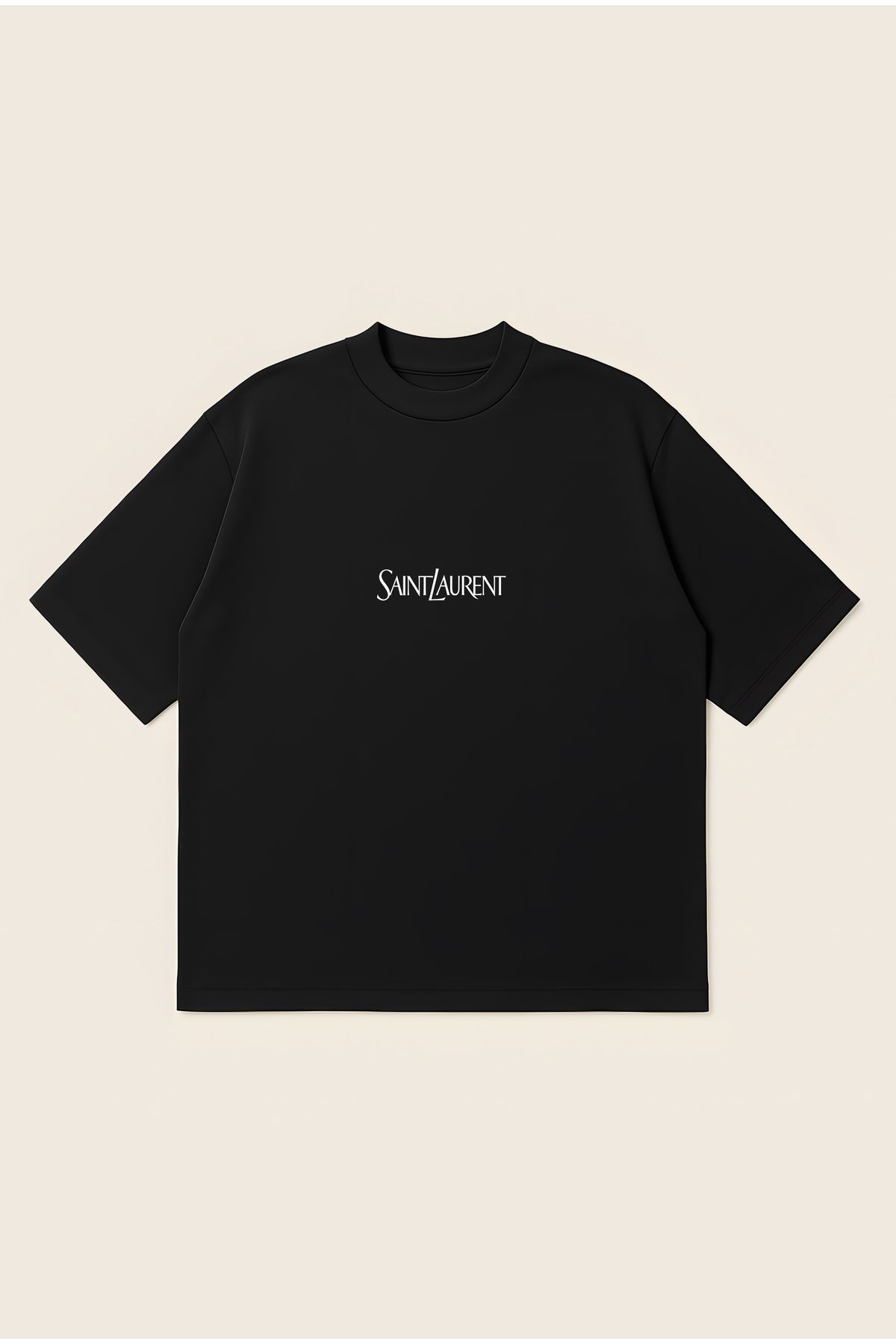 Moon Dancer Saint Lourent Unisex Oversize Baskılı Boxy Fit Kalın Kumaşlı T-shirt