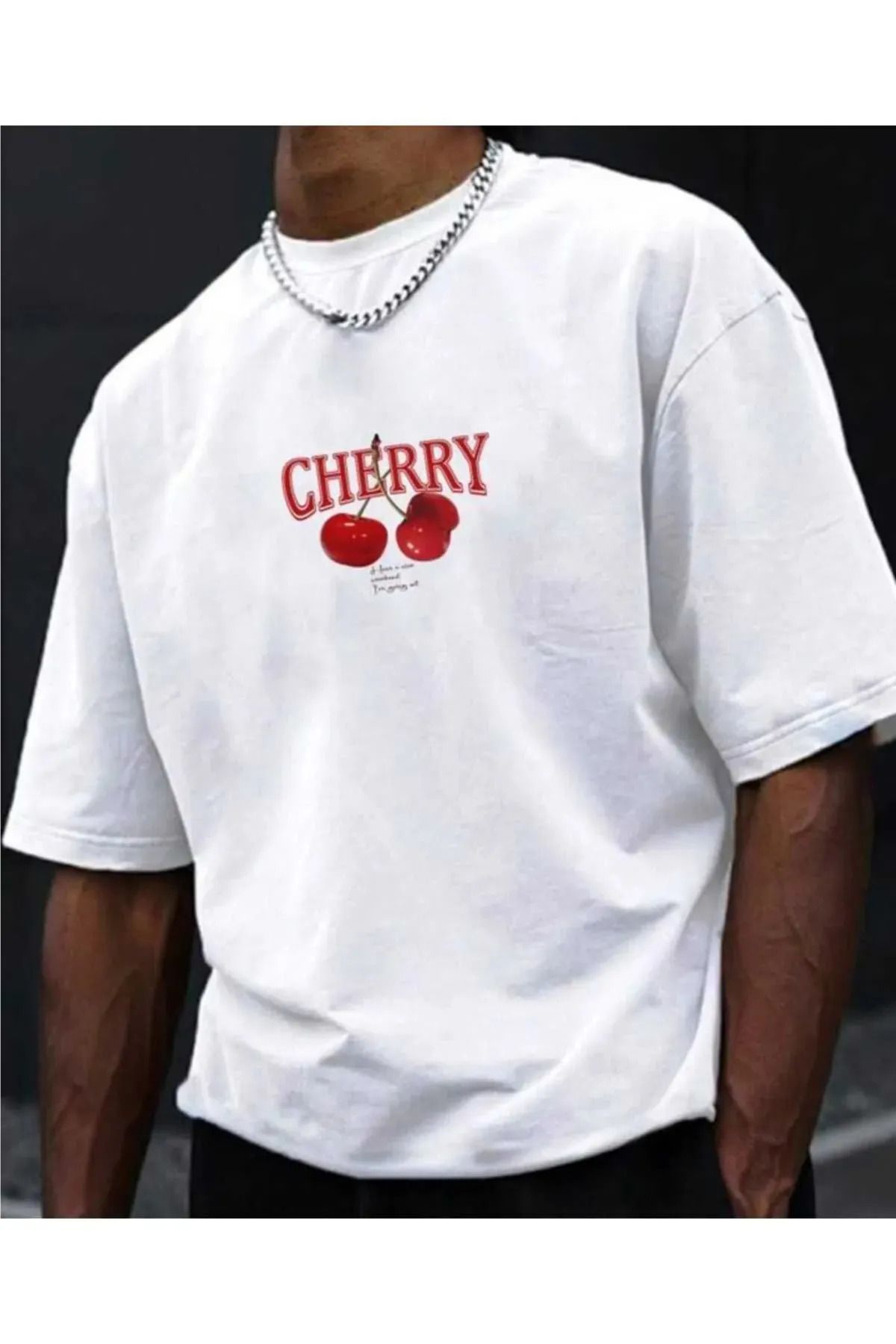 FeaR LeeS Cherry Red Bomb Oversize Unisex Trend Tshirt