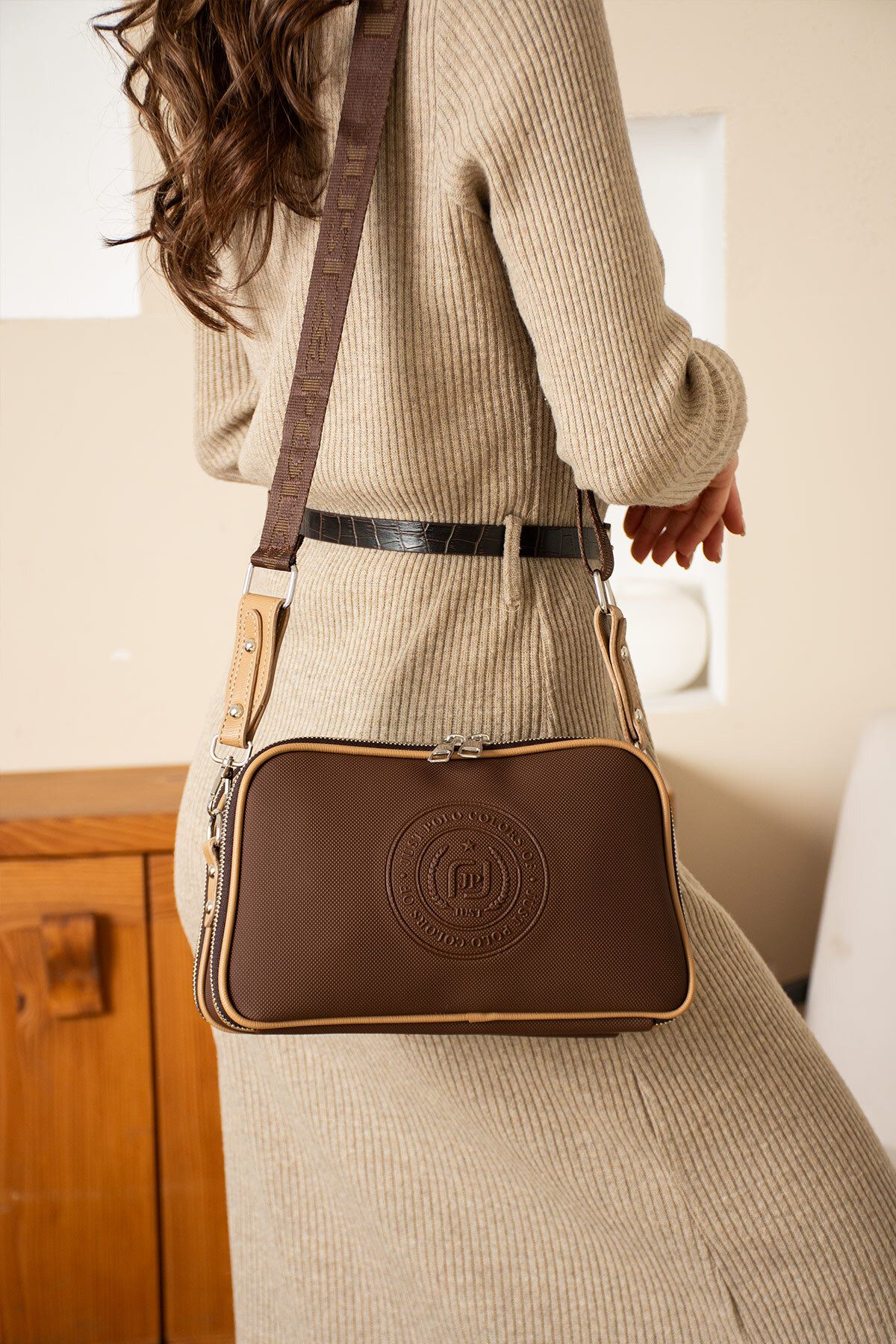 Babydoll Bag Kadın 3 Bölmeli Çapraz Askılı Çanta