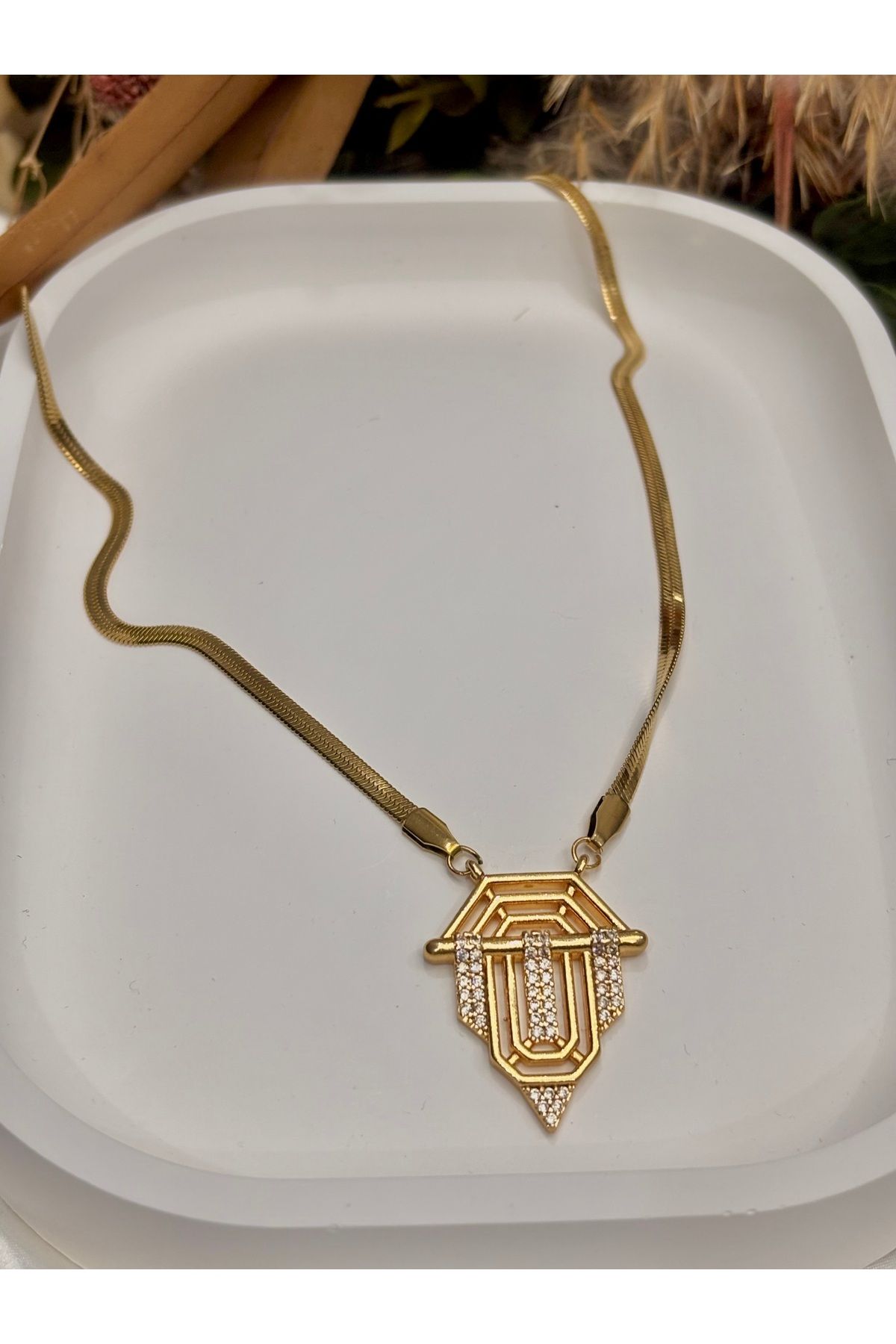 LOVİSA AKSESUAR İtalyan Zincir Gold Serenay Kolye