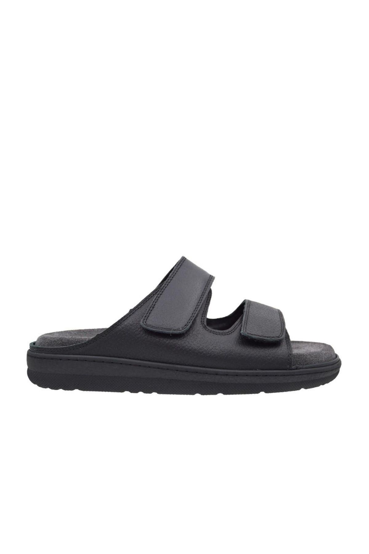 Ortopedia Erkek Hakiki Deri Comfort Ortopedik Terlik 2225/2190 SİYAH