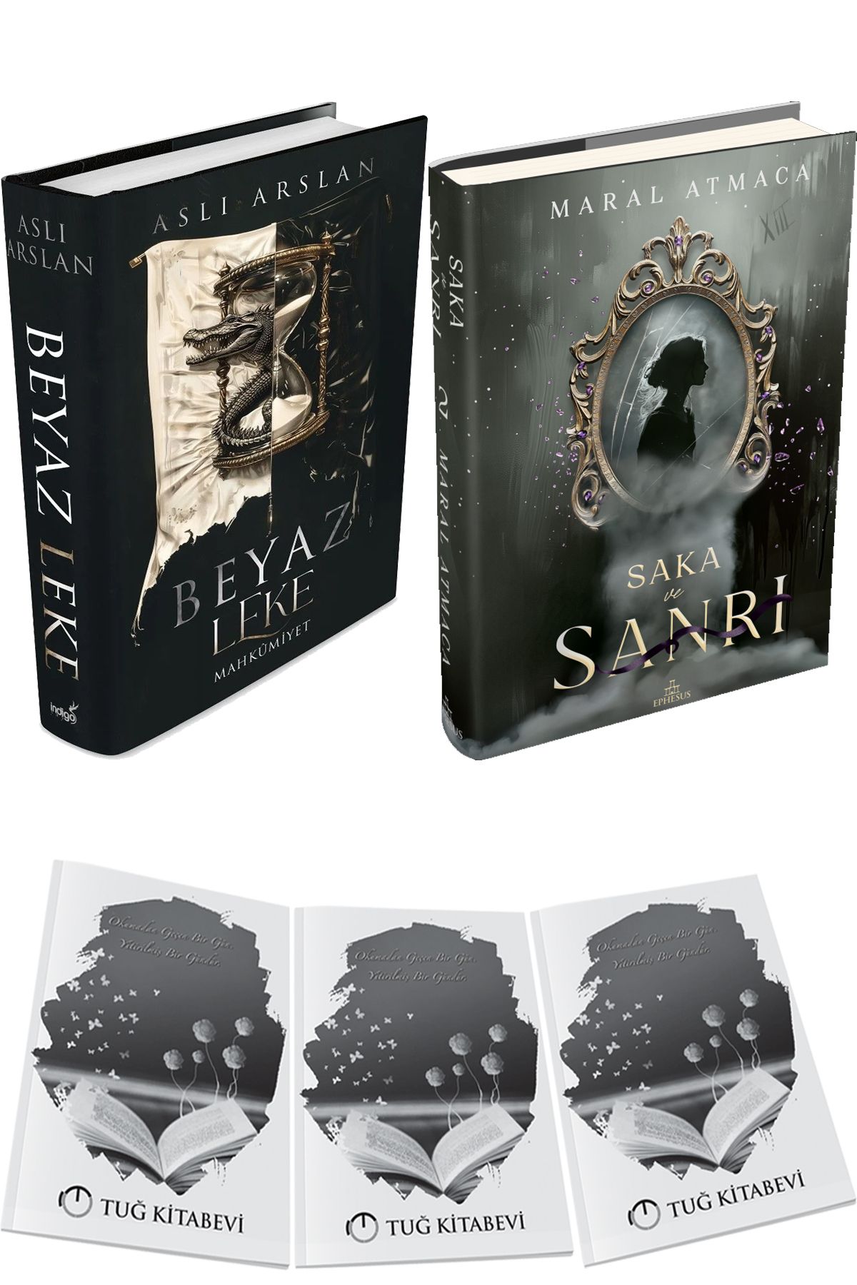 İndigo Kitap Beyaz Leke Mahkumiyet Ciltli ve Saka ve Sanrı 2 Ciltli + Hediyeli