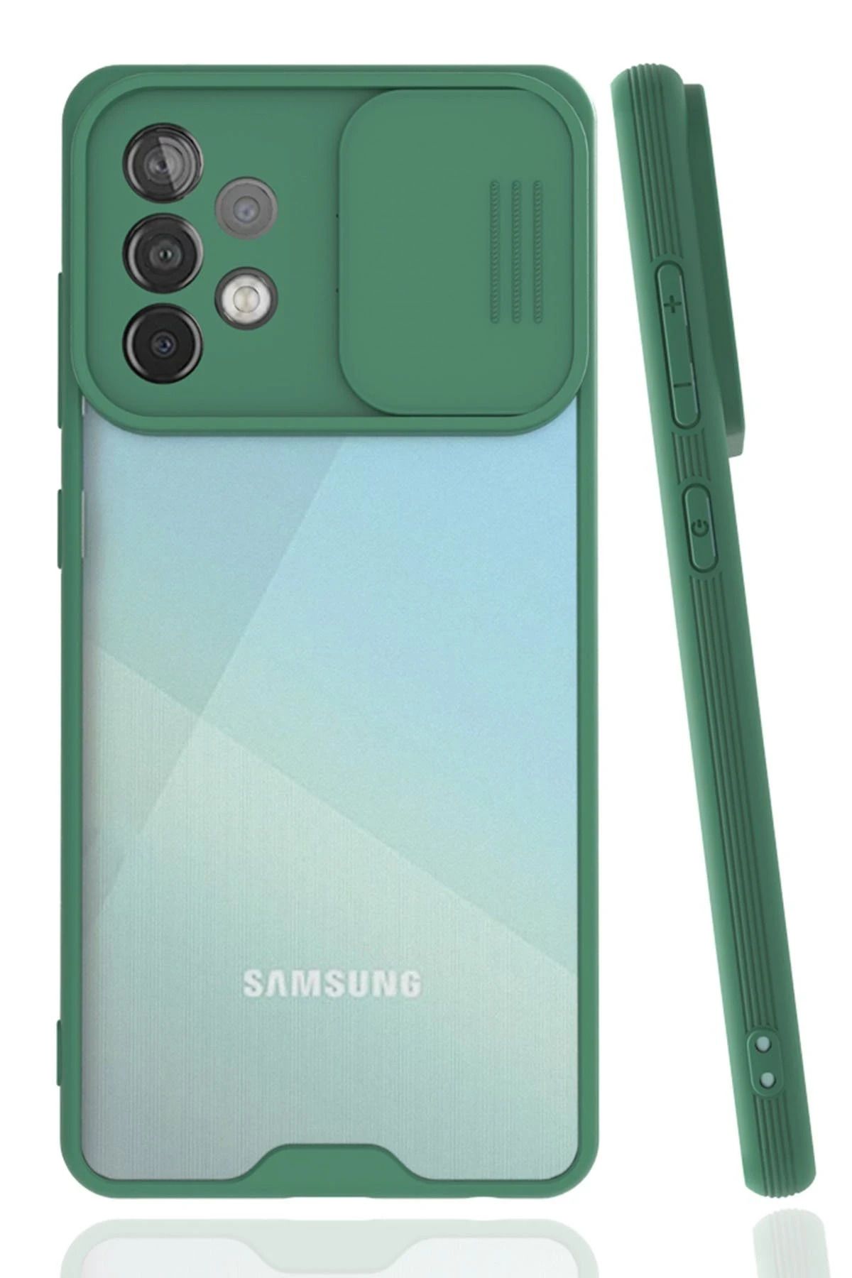 NewFace Samsung Galaxy A52 Kılıf Platin Kamera Koruma Silikon - Yeşil JOJUA
