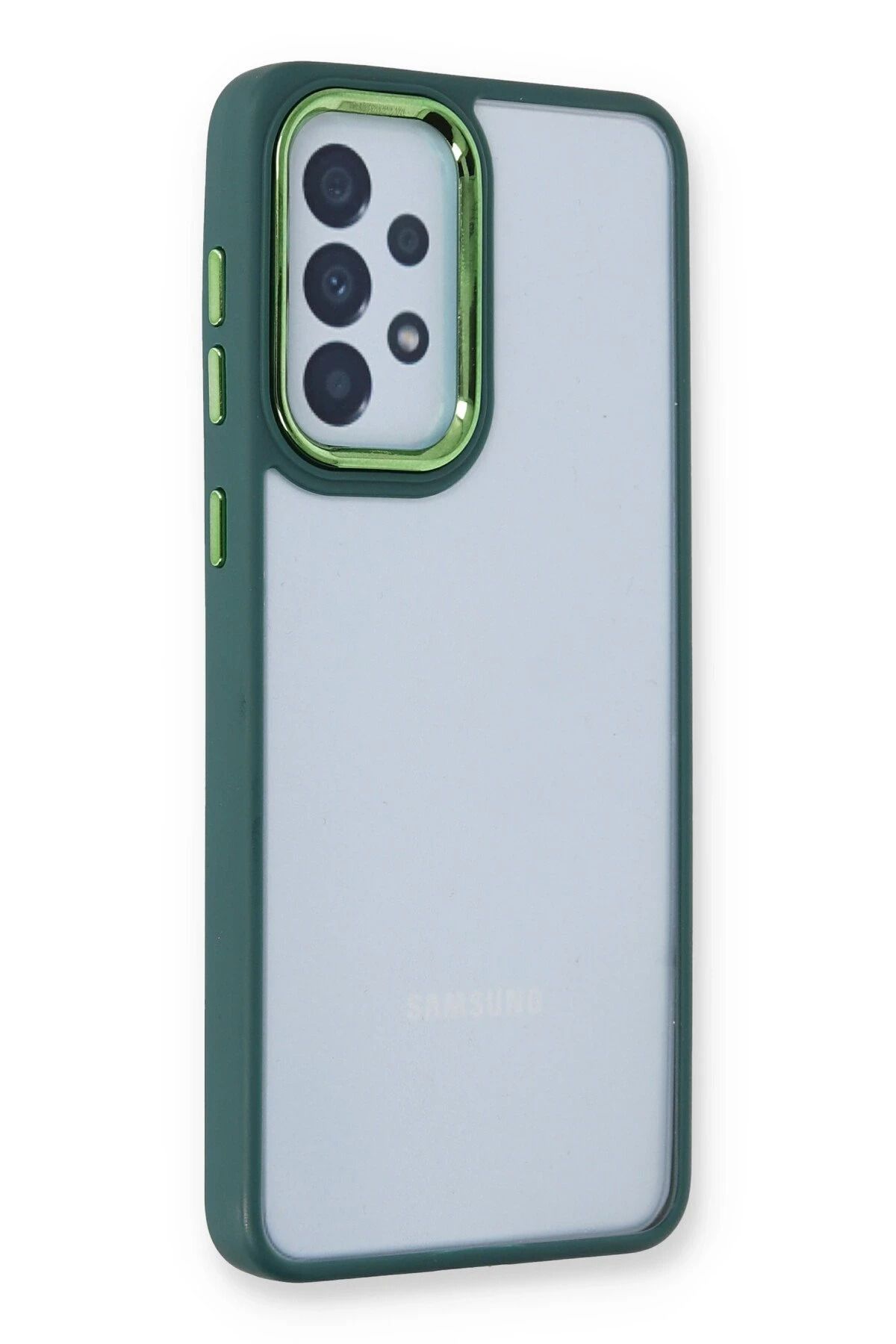 NewFace Samsung Galaxy A23 4G Kılıf Dora Kapak - Haki Yeşil JOJUA