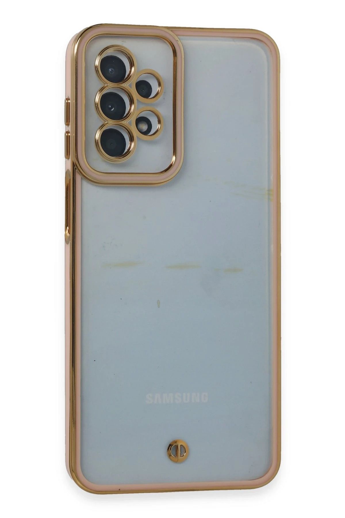 NewFace Samsung Galaxy A23 4G Kılıf Liva Lens Silikon - Pudra YNSMR