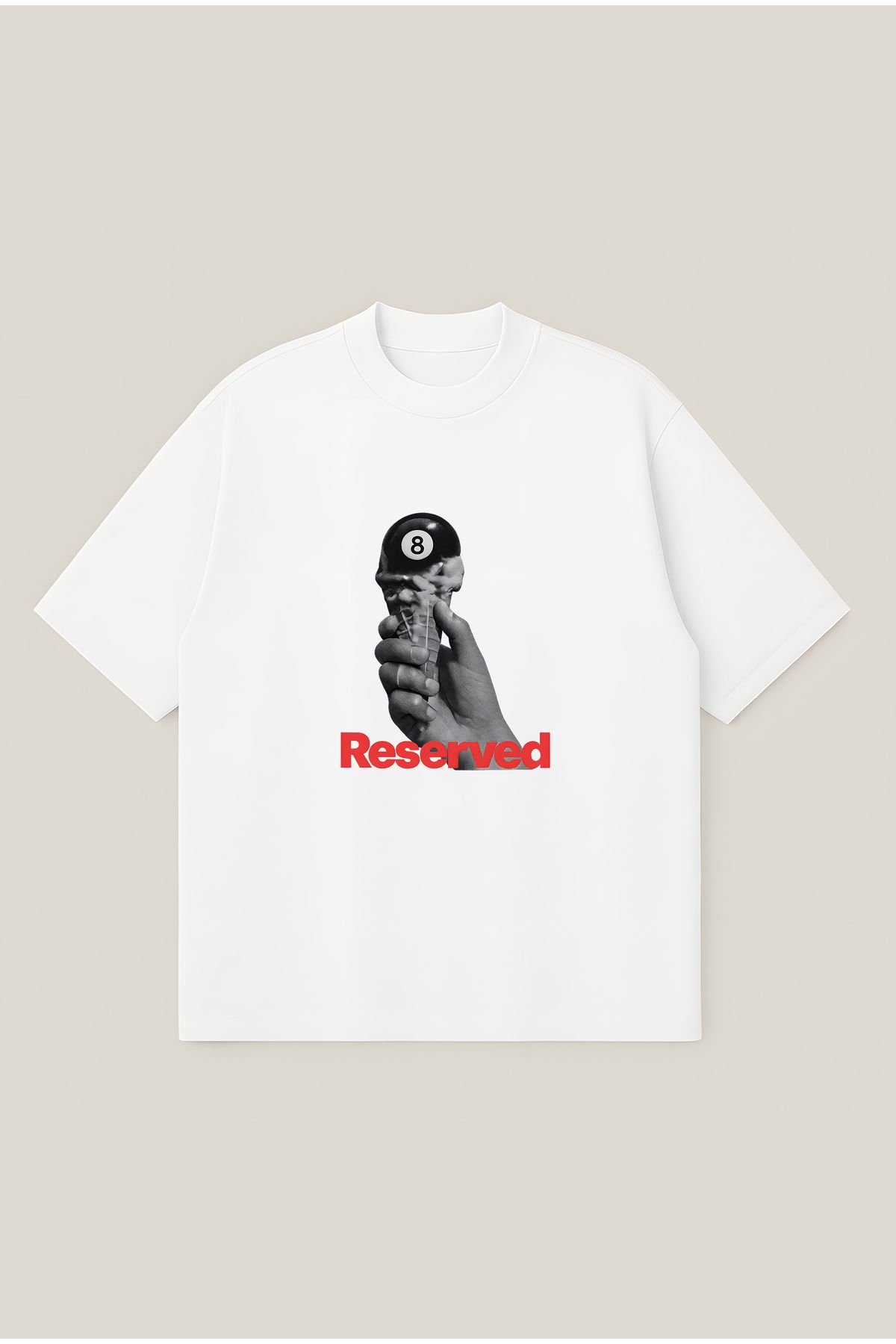 Moon Dancer Reserved Unisex Oversize Baskılı Boxy Fit Kalın Kumaşlı T-shirt