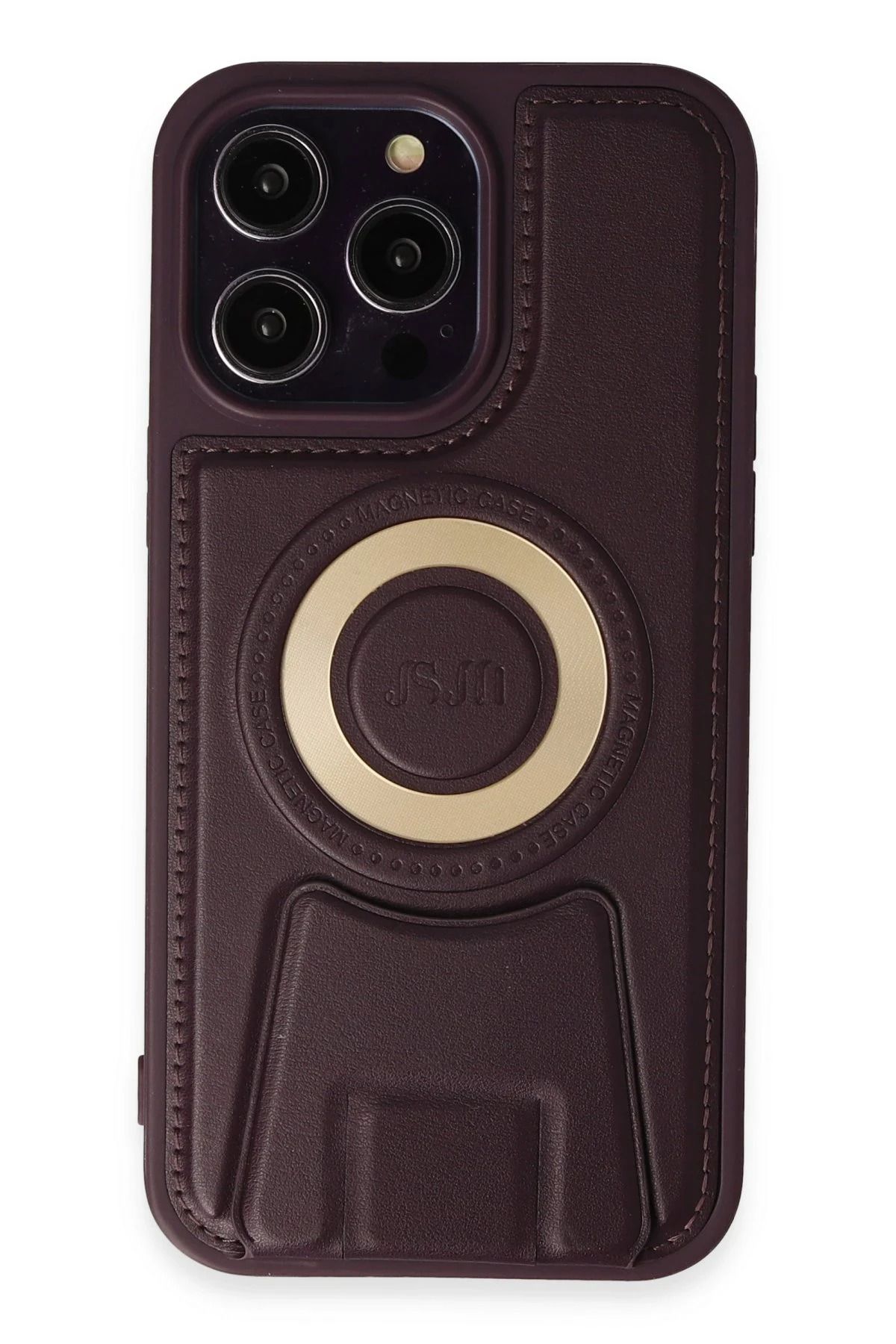 NewFace iPhone 14 Pro Kılıf Merkür Magneticsafe Standlı Kapak - Derin Mor INSLM