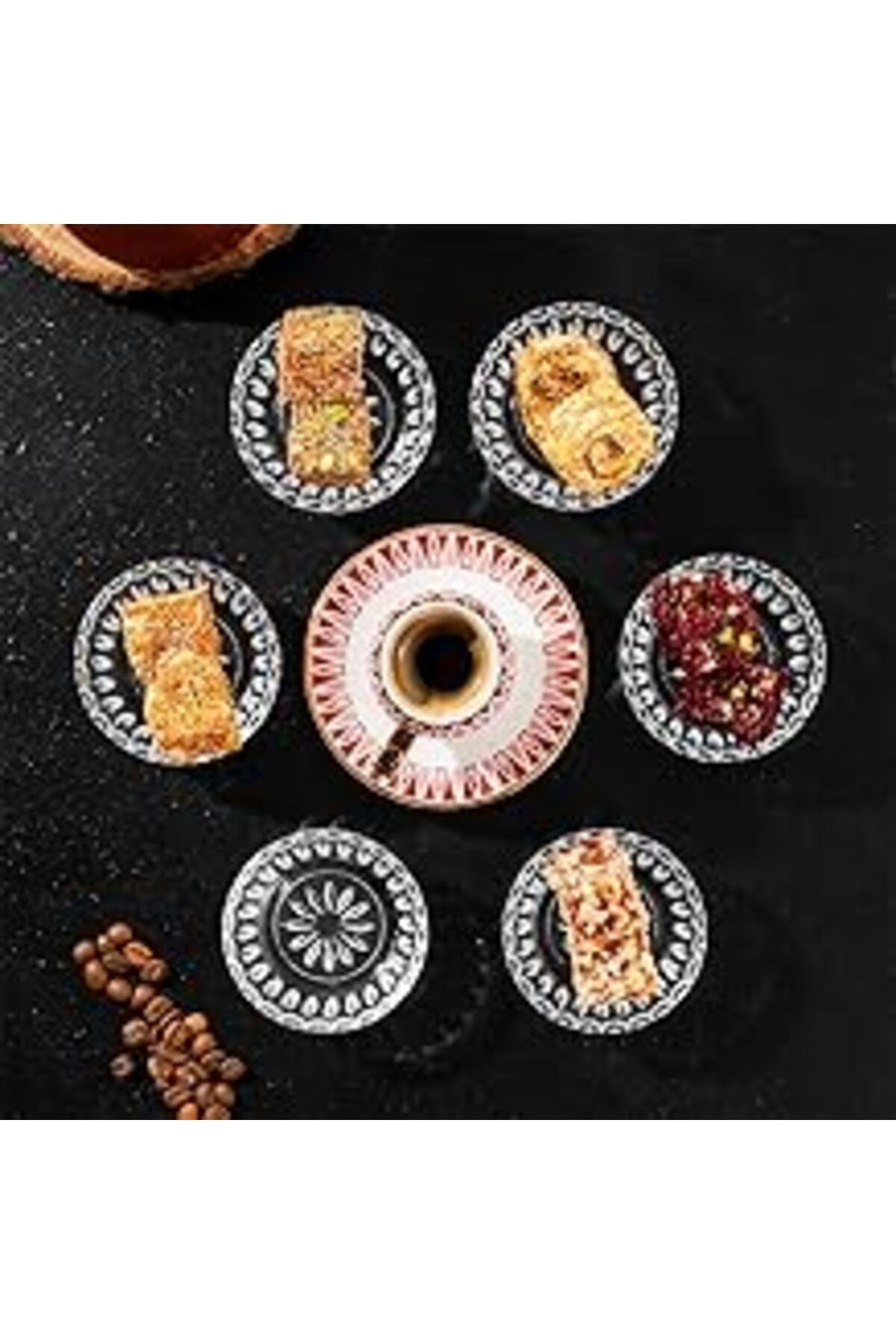Mu Art Porsima Elif 6'lı Kahve Yanı Lokumluk Sunumluk Cam Kase Seti Mini Ikramlık Şekerlik, Reçellik, Sosl