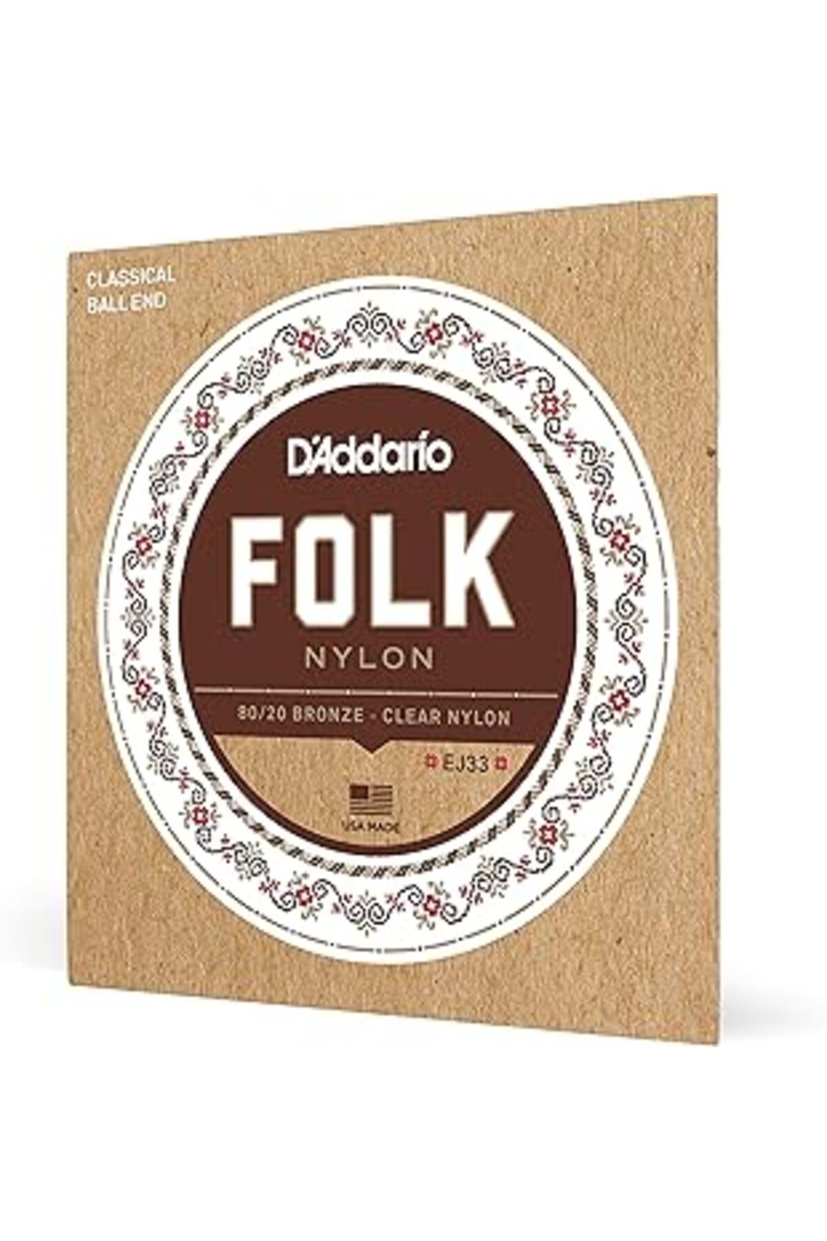 Pazarcan D'Addario Gitar Enstrüman Telleri - Halk Naylon Gitar Enstrüman Telleri - Ej33 Klasik Gitar Enstrüm