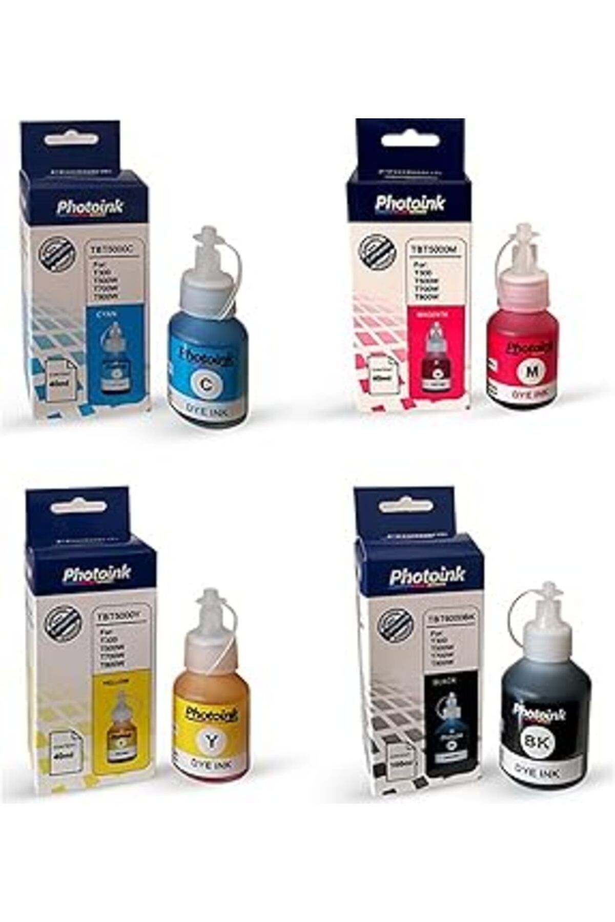 Mu Art Photo Ink Brother Bt60 Uyumlu 4 Renk Takım Photoınk Plus Mürekkep Brother T220/T420W/T520W