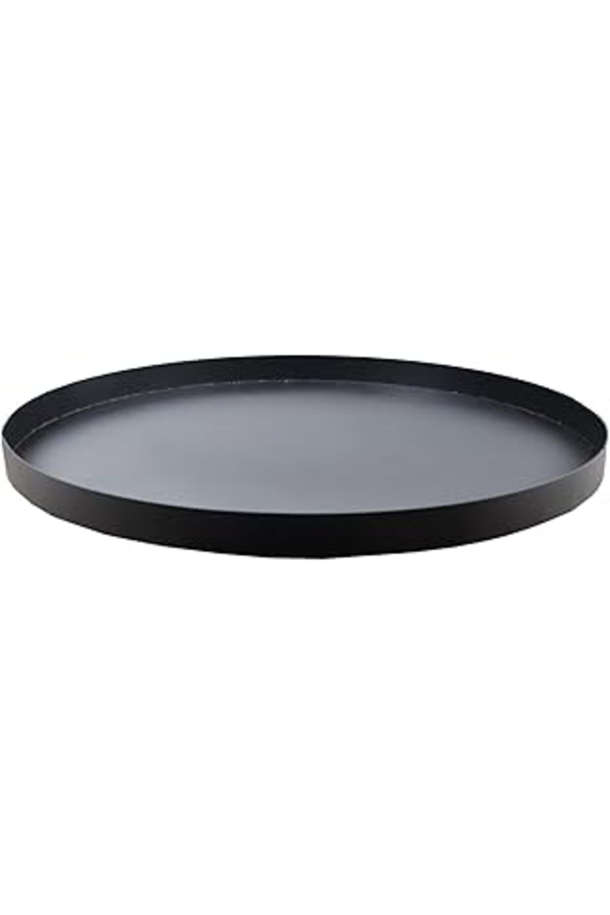 karadağsb Metal Saksı Altlığı İç Dış Saksı Altlığı Dekoratif Saksı Altı Çap 58 Cm Derinlik 3,5 Cm Siyah Renk