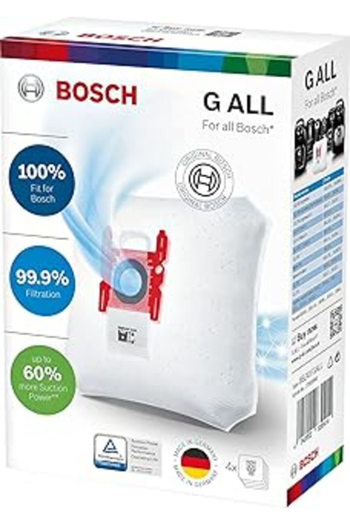 karadağsb Bosch Hausgeräte Bosch Powerprotect Tip G All Bbz41Fgall, 4 X Elektrikli Süpürge Torbası,%99,9 Ince