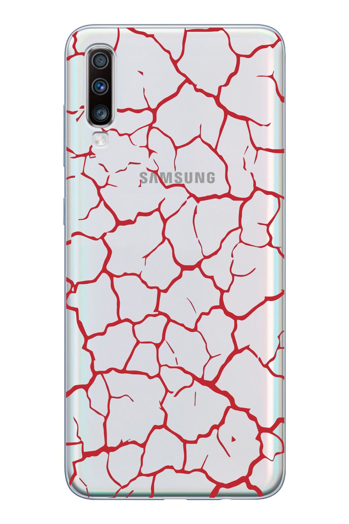 moonset Samsung Galaxy A70 Uyumlu Şekiller Tasarımlı Baskılı Şeffaf Telefon Kılıfı