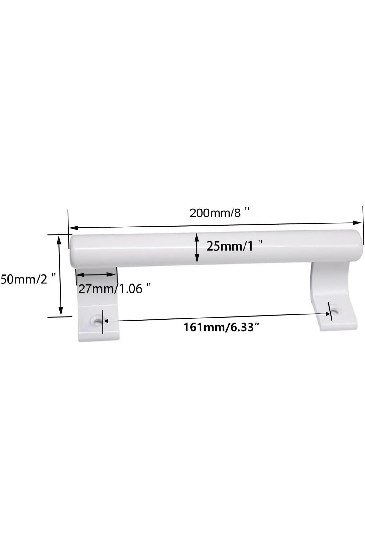 Generic-YIDELAI 2-Piece Sliding Door Handle 8-inch Aluminum Alloy Material 3
