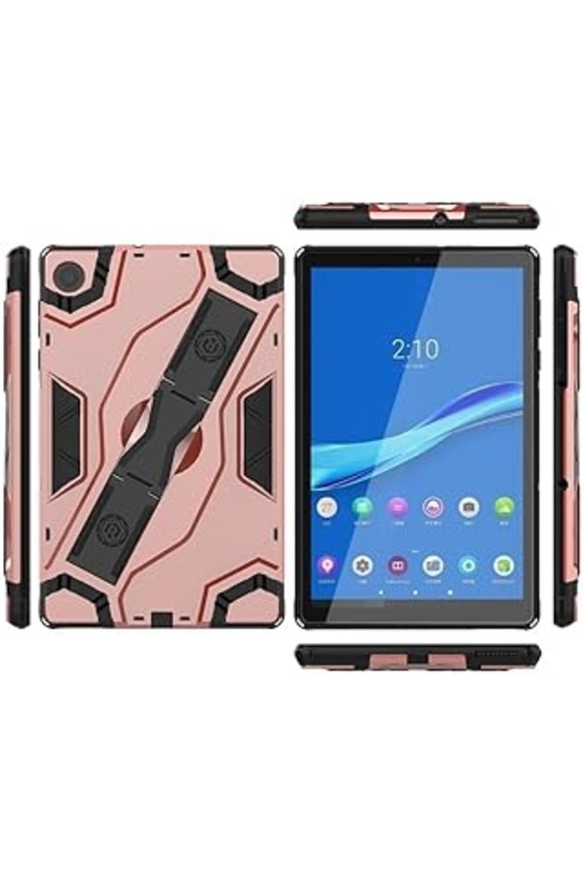 Mu Art Tank Kılıf Silikon Zırhlı Standlı Darbeye Dayanıklı Escort Defender Rosegold Ipad Air Ipad Air 2 Ip