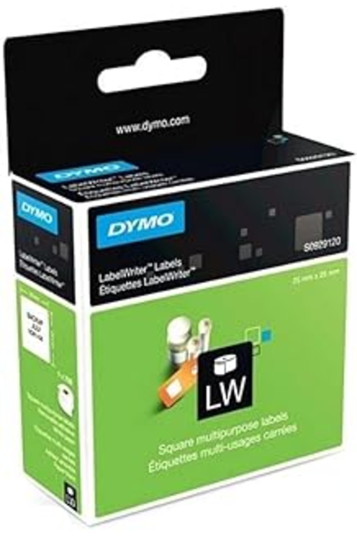 Hepta Collection Dymo S0929120, Lw Çok Amaçlı Kare Etiket, (25X25 Mm) 750 Etiket/Paket