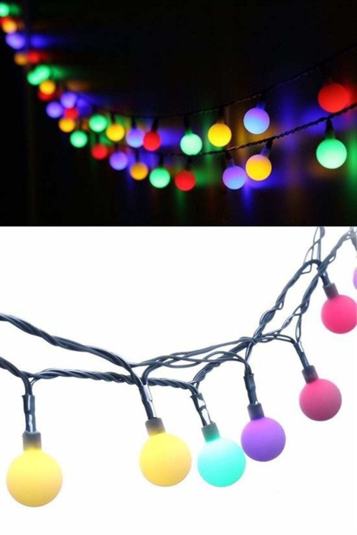 tedaks Dekoratif Minik Top 40 Ledli Dekoratif Dolama Led Işık (RGB)
