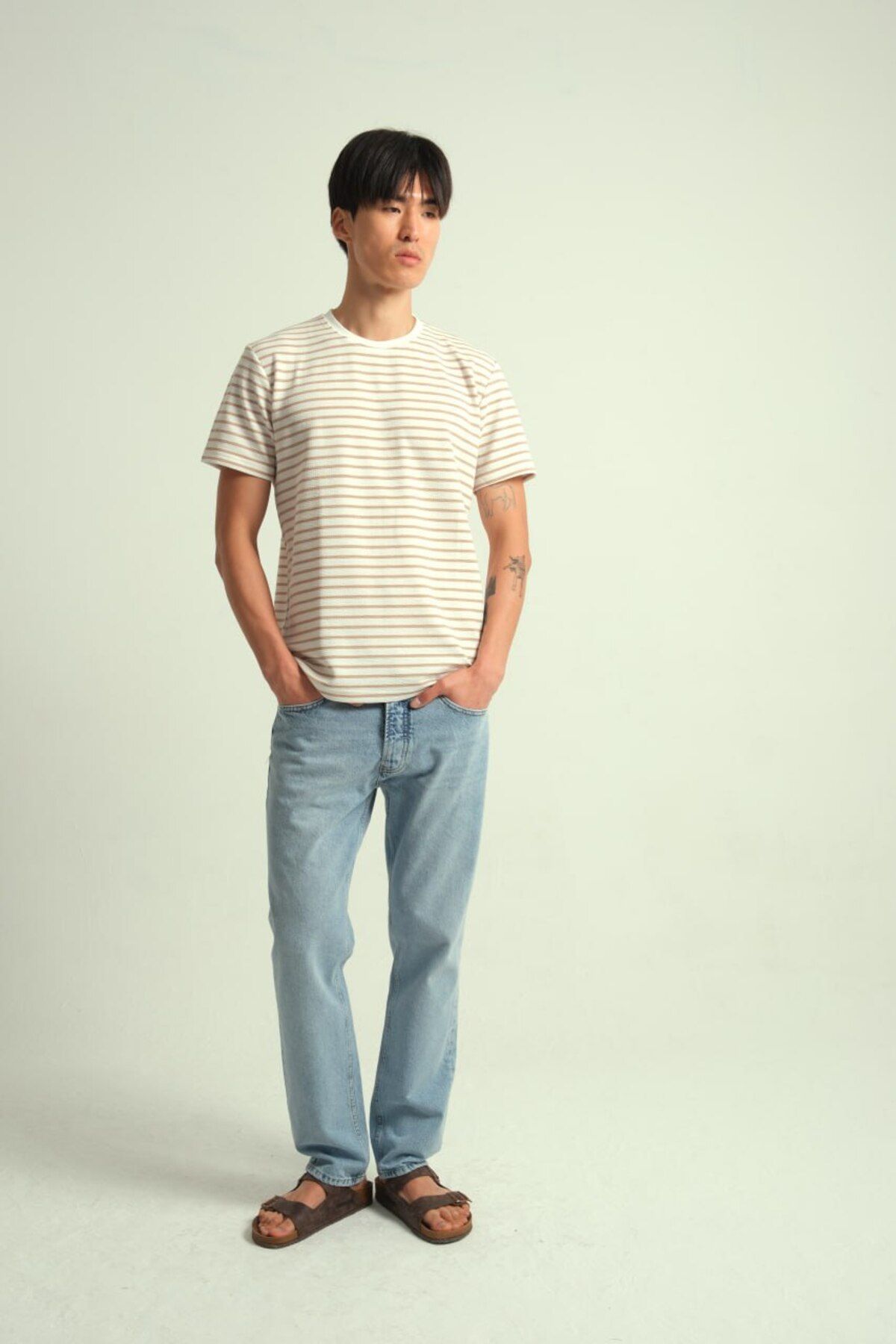 Old Arges Çizgili Basic Oversize T-shirt - Şıklık ve Konfor