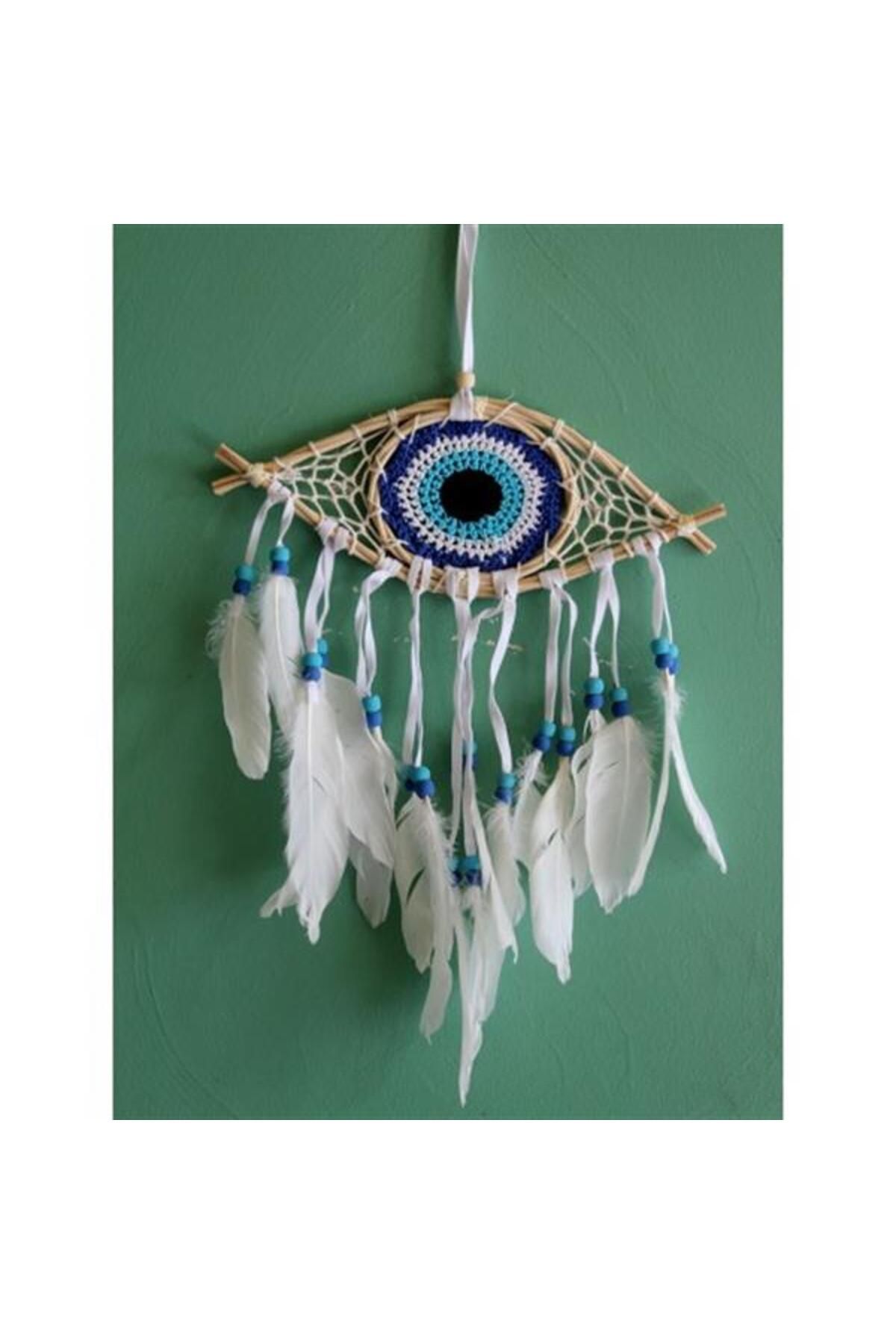 Mu Art Ahşap Rüya Kapanı Dream Catcher Göz Tasarımı Model 1
