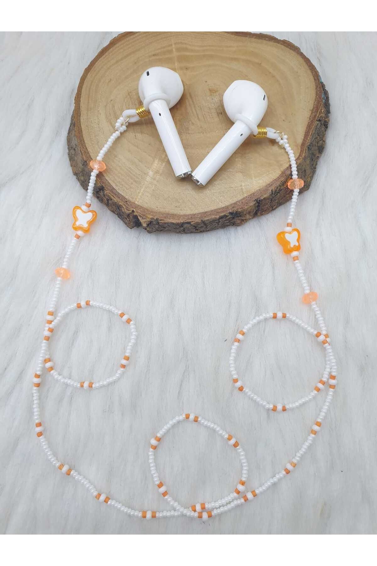 HAPPY HANDMADE ZİNCİR-ASKISI-YENİ NESİL  Uyumlu KULAKLIK ZİNCİRİ-HEDİYELİK-KALPLER