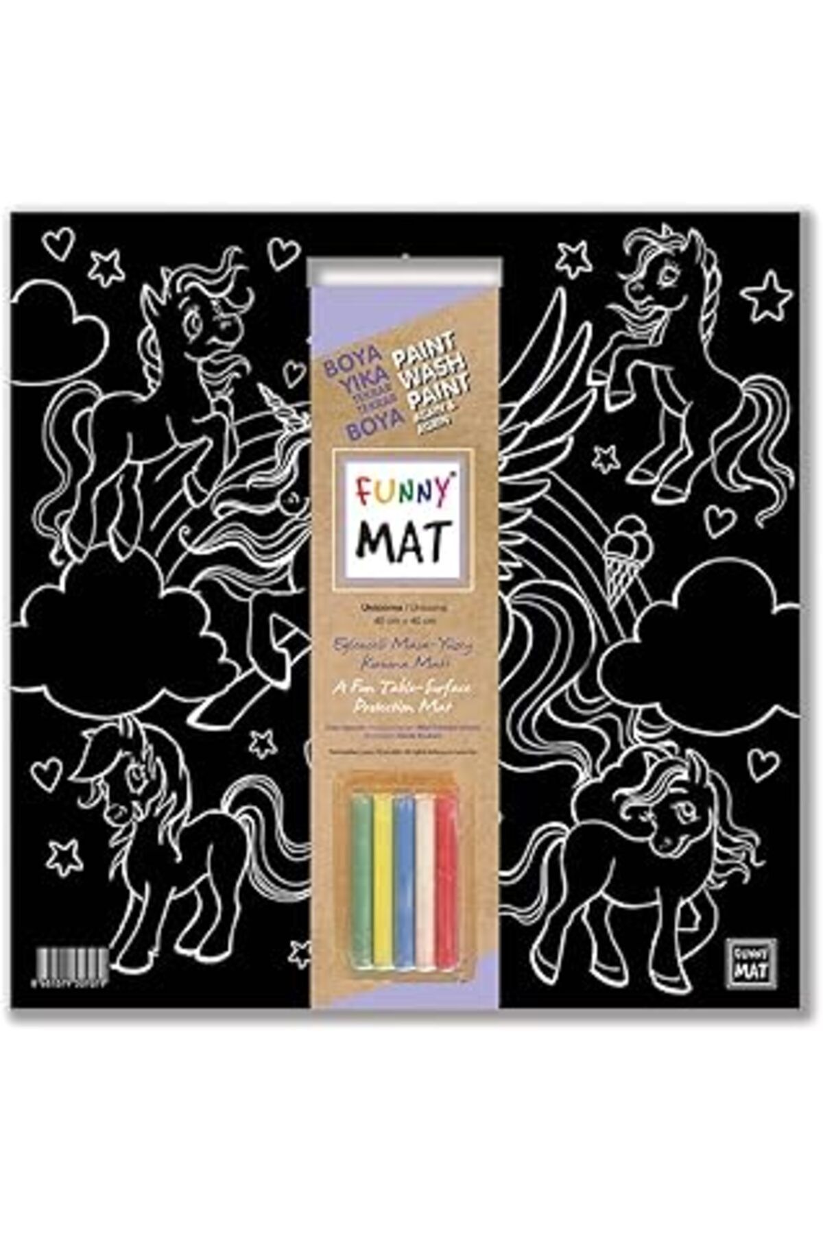 karadağsb Akademi Çocuk Funny Mat Black (Tebeşirli) Unicorn