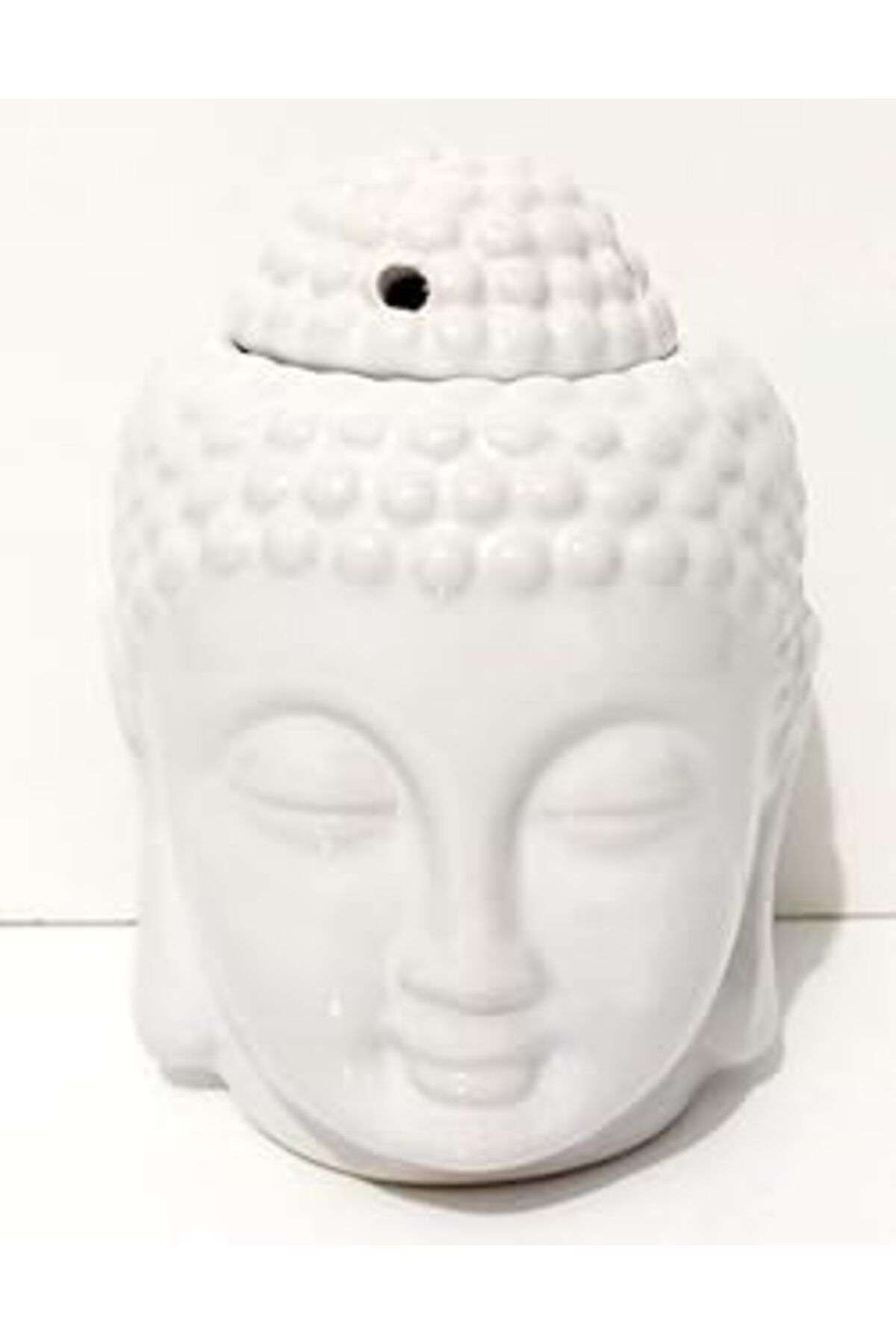 karadağsb Beyaz Buda Seramik Buhurdanlık Otantik Buddha