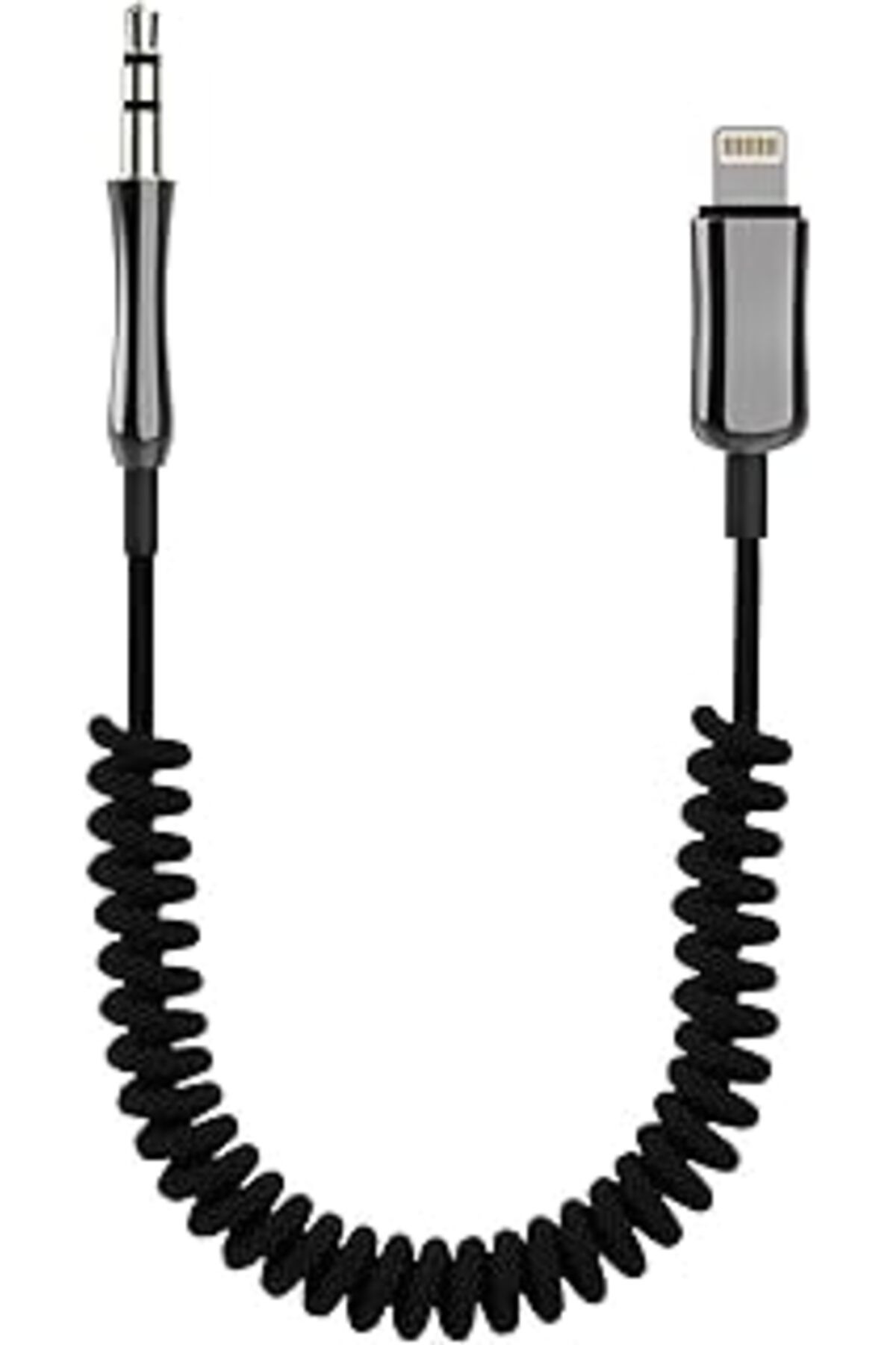 Mu Art Pdateknoloji Iphone Lightning To 3.5Mm Örgülü Spiralli Aux Kablo Dönüştürücü 1M (Tüm Lightning Giri