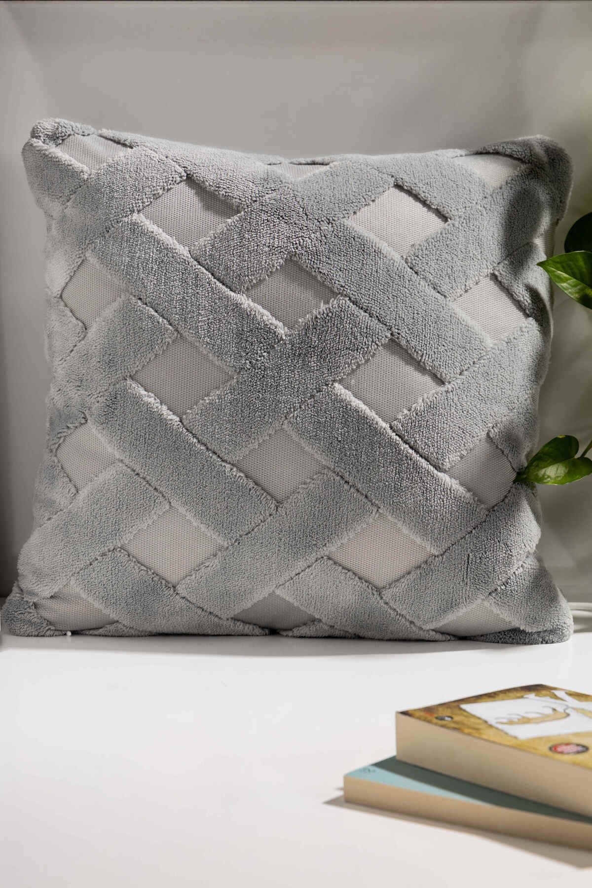 FH finehome Polin Baklava Desen Kırlent Kılıfı 45x45cm