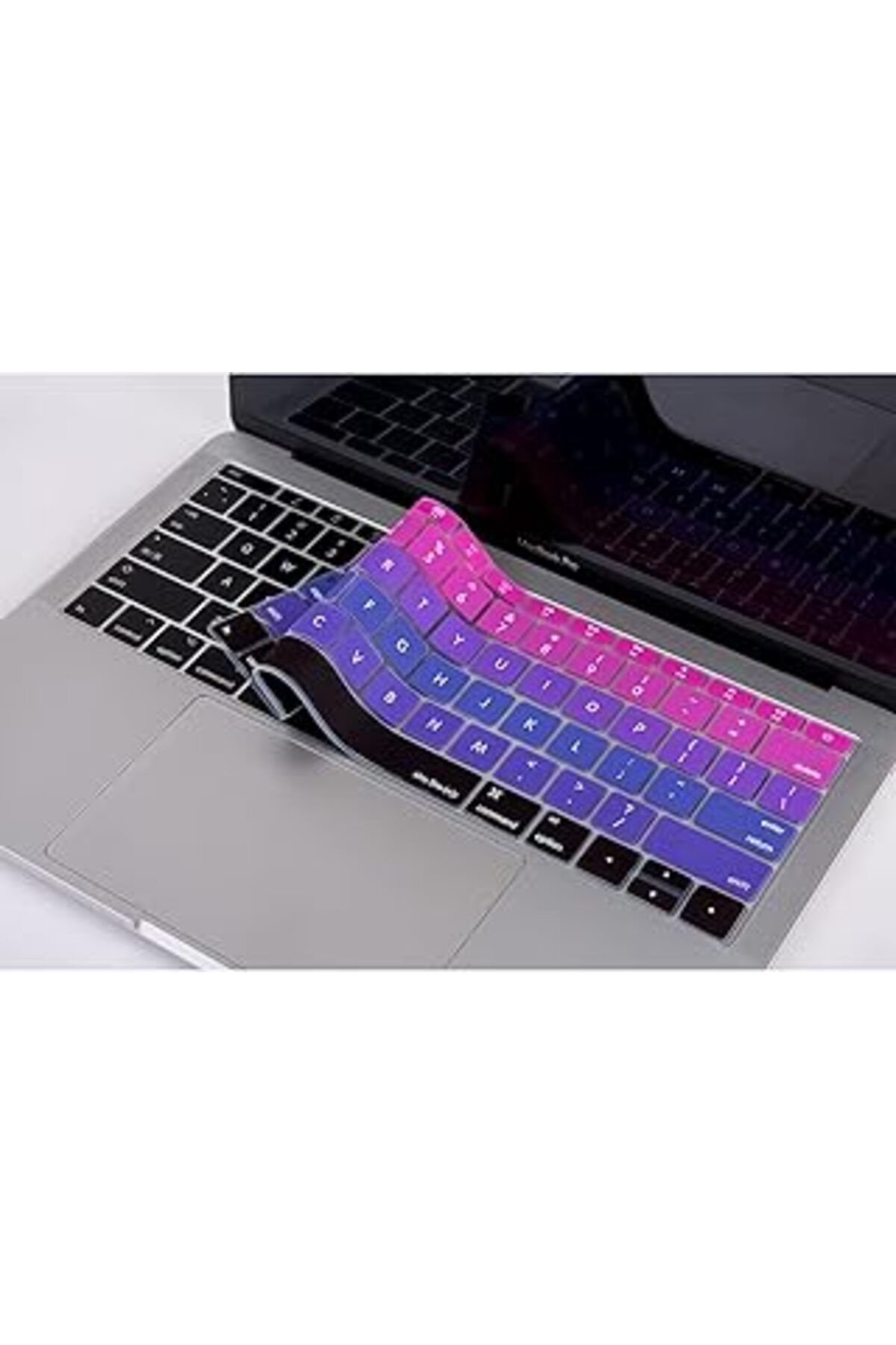Pazarcan Mcstorey Macbook Pro Klavye Koruyucu Ombre (Us-Abd İngilizce) 12Inç A1534-13Inç A1708 Ile Uyumlu Pe