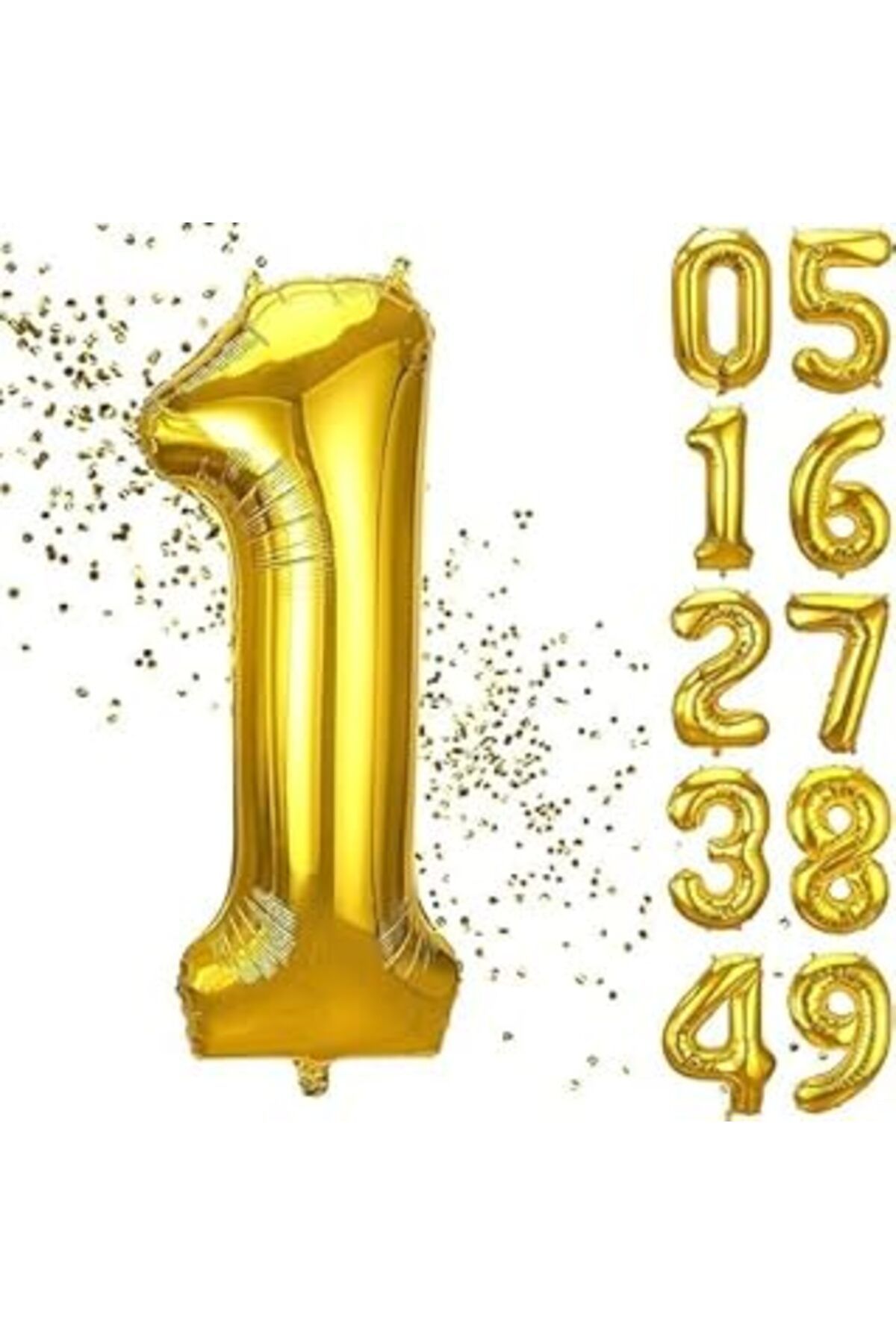 karadağsb Xesha 1 Yaş Doğum Günü Rakamlı Balon Yaş Günü Gold Renk Folyo Balon 102 Cm Doğum Günü Ve Parti Deko