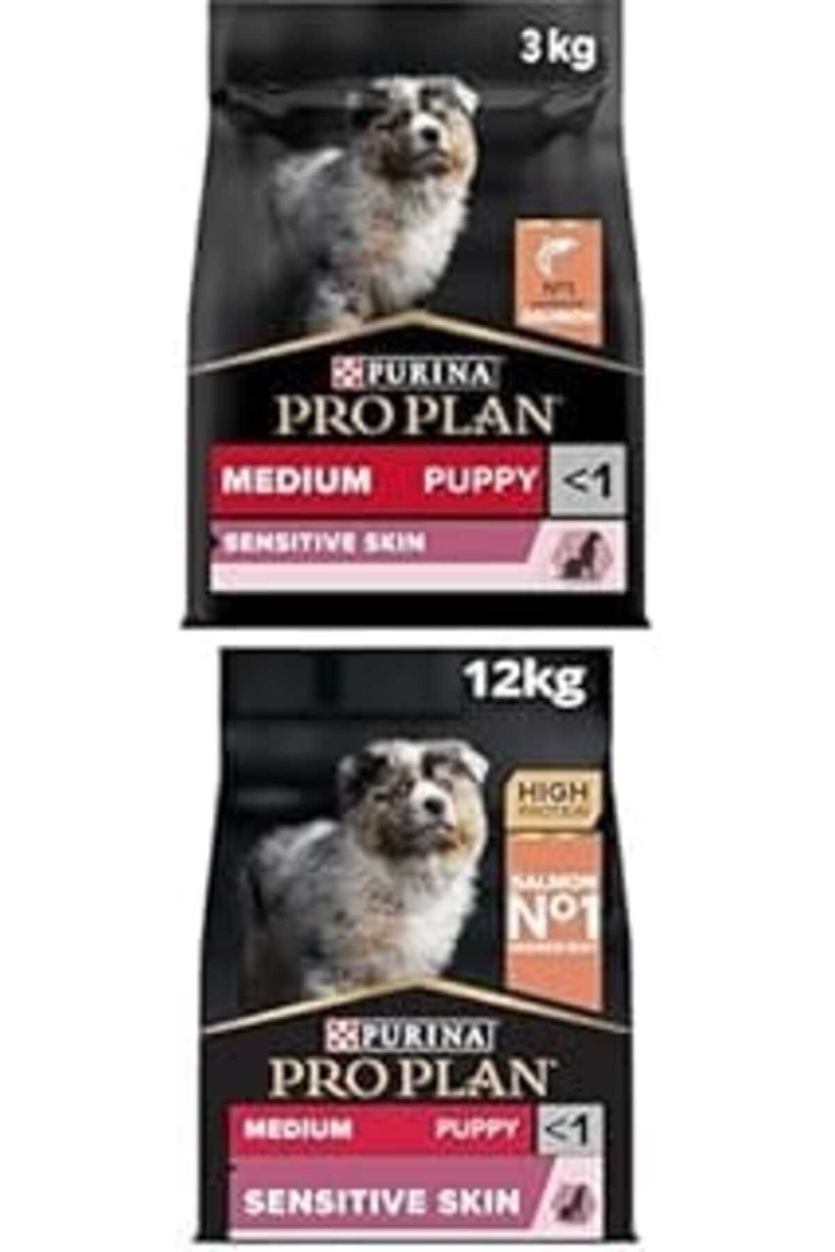 Mu Art Pro Plan Medium Puppy Somonlu Tam Kuru Orta Irk Yavru Köpek Maması, 12 Kg + 3 Kg