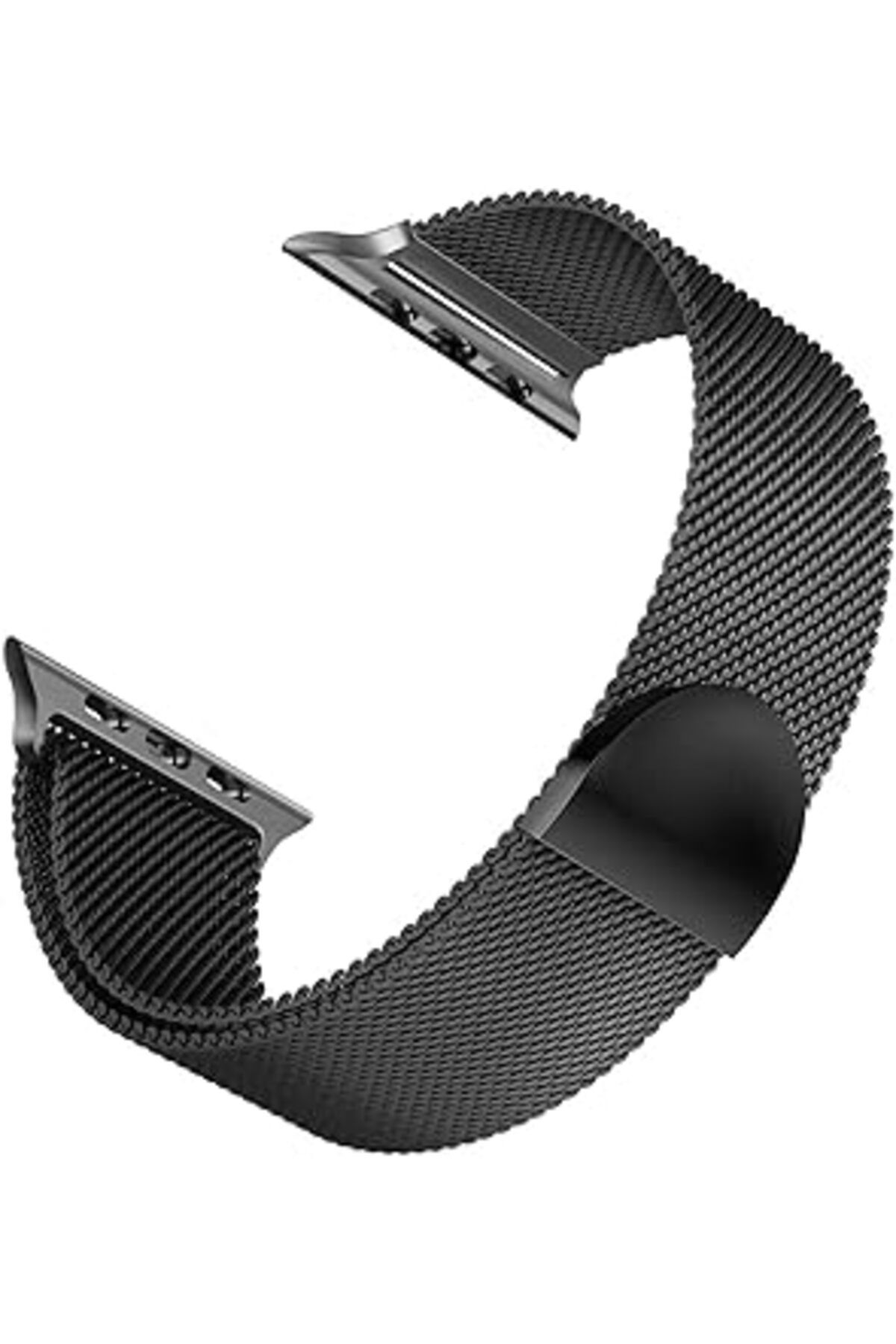 karadağsb Microsonic Apple Watch Series 8 45Mm Için Kordon Luxe Metal Twist Siyah
