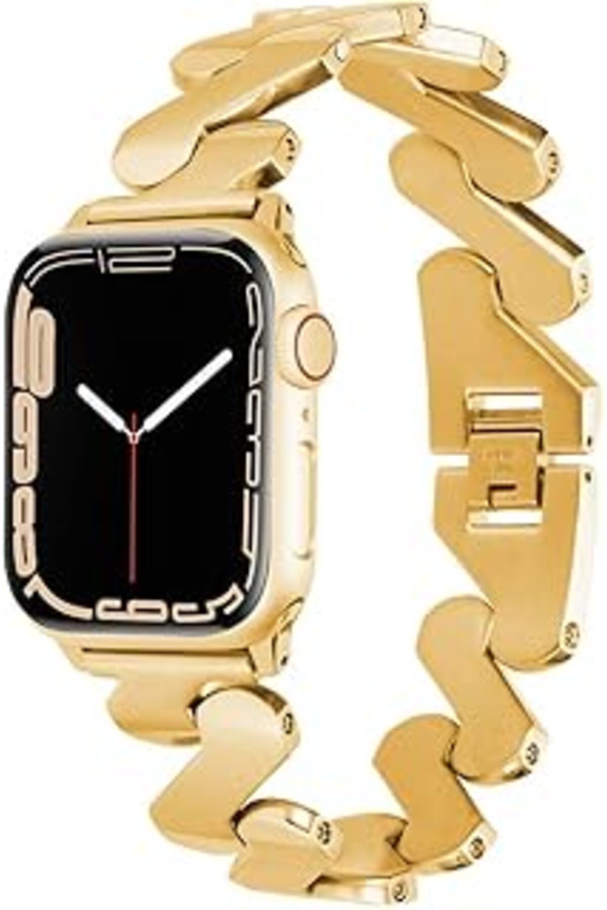 karadağsb Zore Apple İle Uyumlu Watch 38Mm/40Mm Kordon Krd-80 Metal Strap Kayış Gold