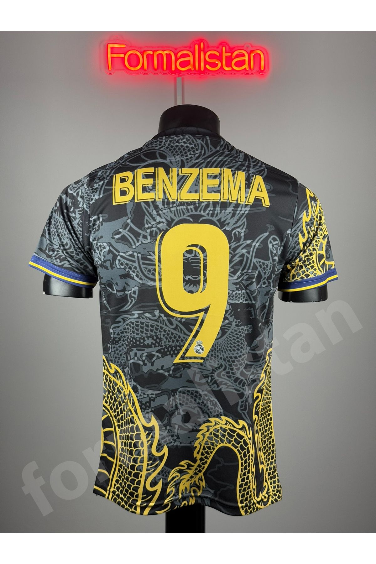 Quaxram Rêal.Madrid Benzema Özel Tasarım Futbol Forması - Dragon