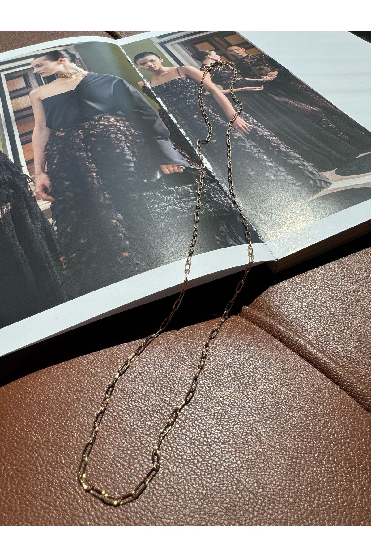 MODA Vip Seri Rose Gold Rengi Ince Ataç Kolye