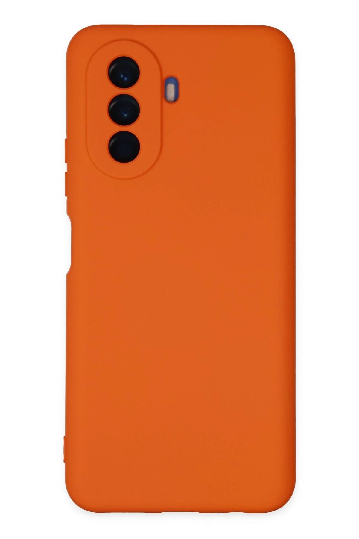 NewFace Huawei Nova Y70 Kılıf Nano içi Kadife Silikon - Turuncu YNSMR