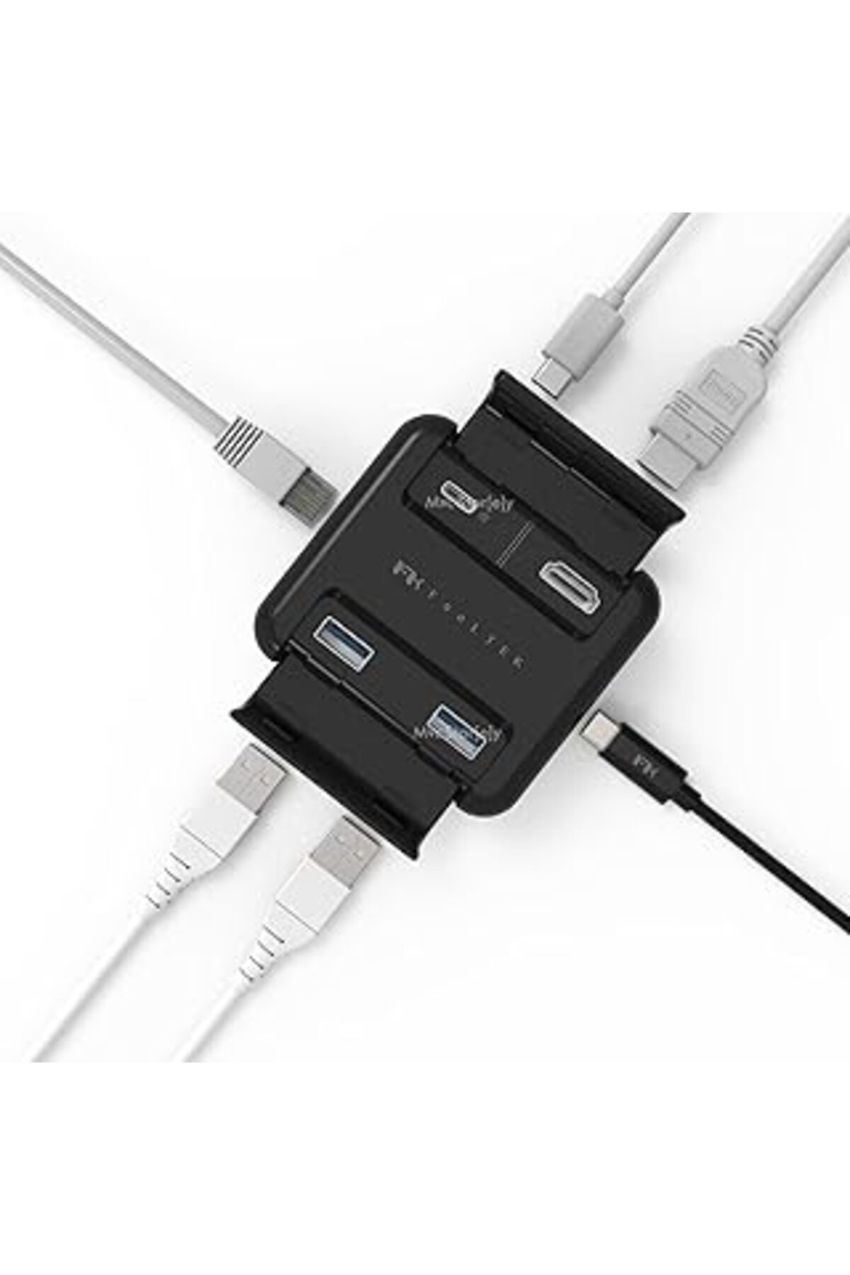 Mu Art Feeltek Type-C Adaptör Usb Çoğaltıcı Type-C Çoklayıcı Hdmi Dönüştürücü Telefon Standı Usb Hub