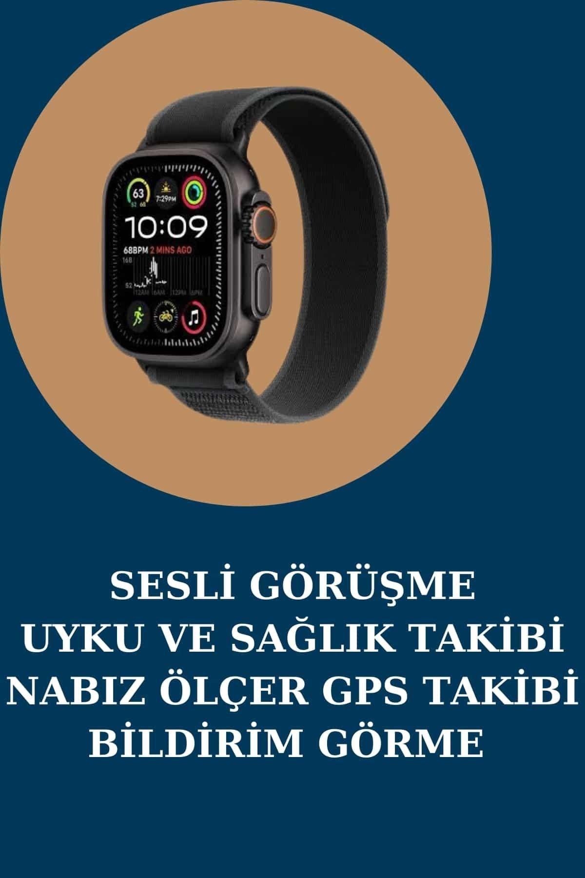 ASTRALTECH Akıllı Saat Nabız Ölçer Uyku Takibi Adımsayar Alarm ve Hatırlatıcı Çağrı Cevaplama