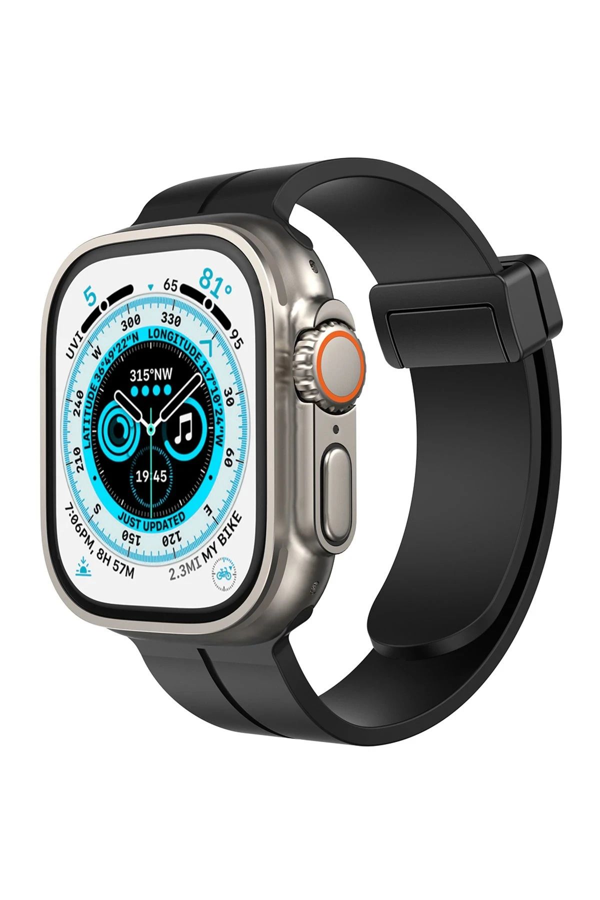 NewFace Apple Watch 38mm KR412 Elegance Stylısh Kordon - Siyah BSTMY