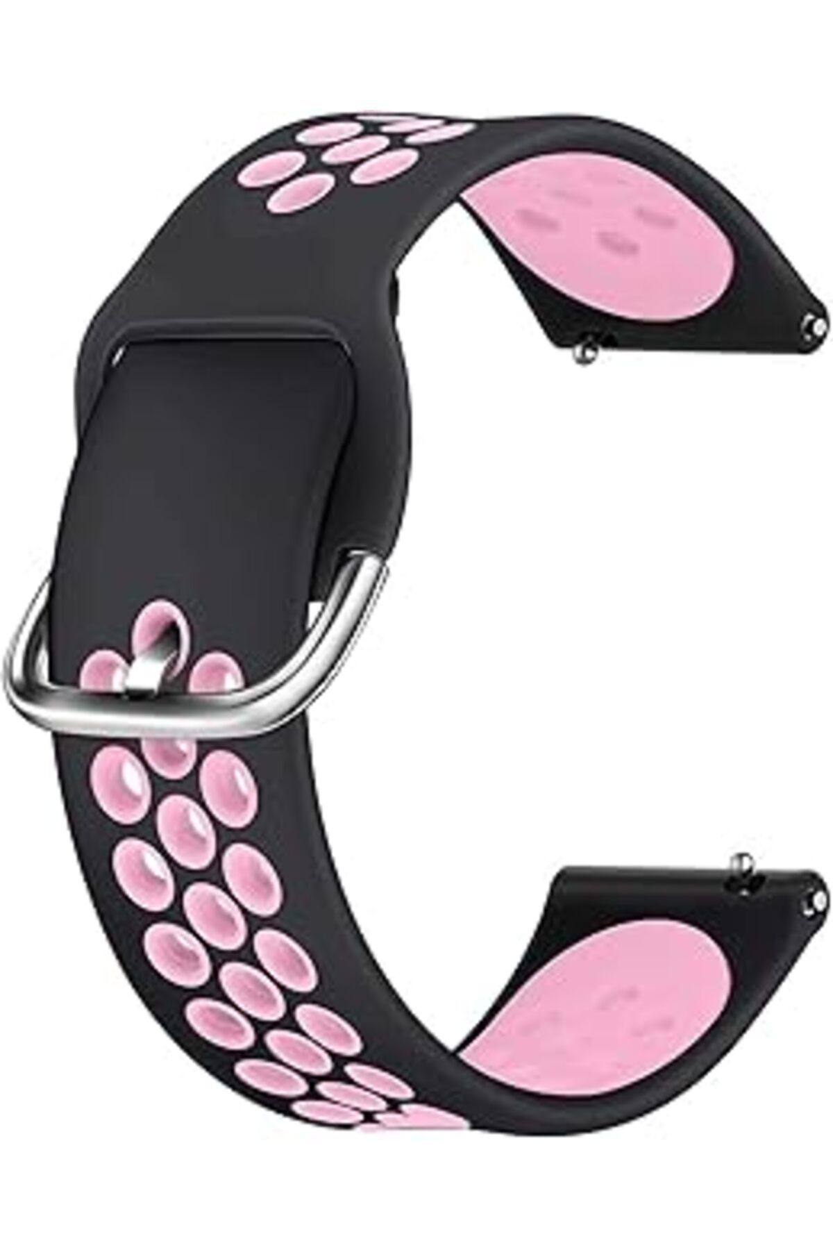 robotrend Caseup Xiaomi Amazfit Pace 2 Stratos, Caseup Silicone Sport Band Siyah Pembe