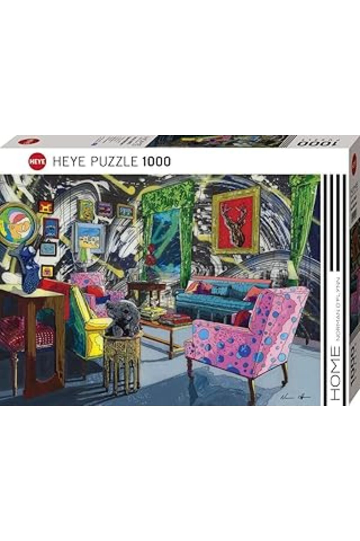 karadağsb Heye Room With Deer Puzzle, White