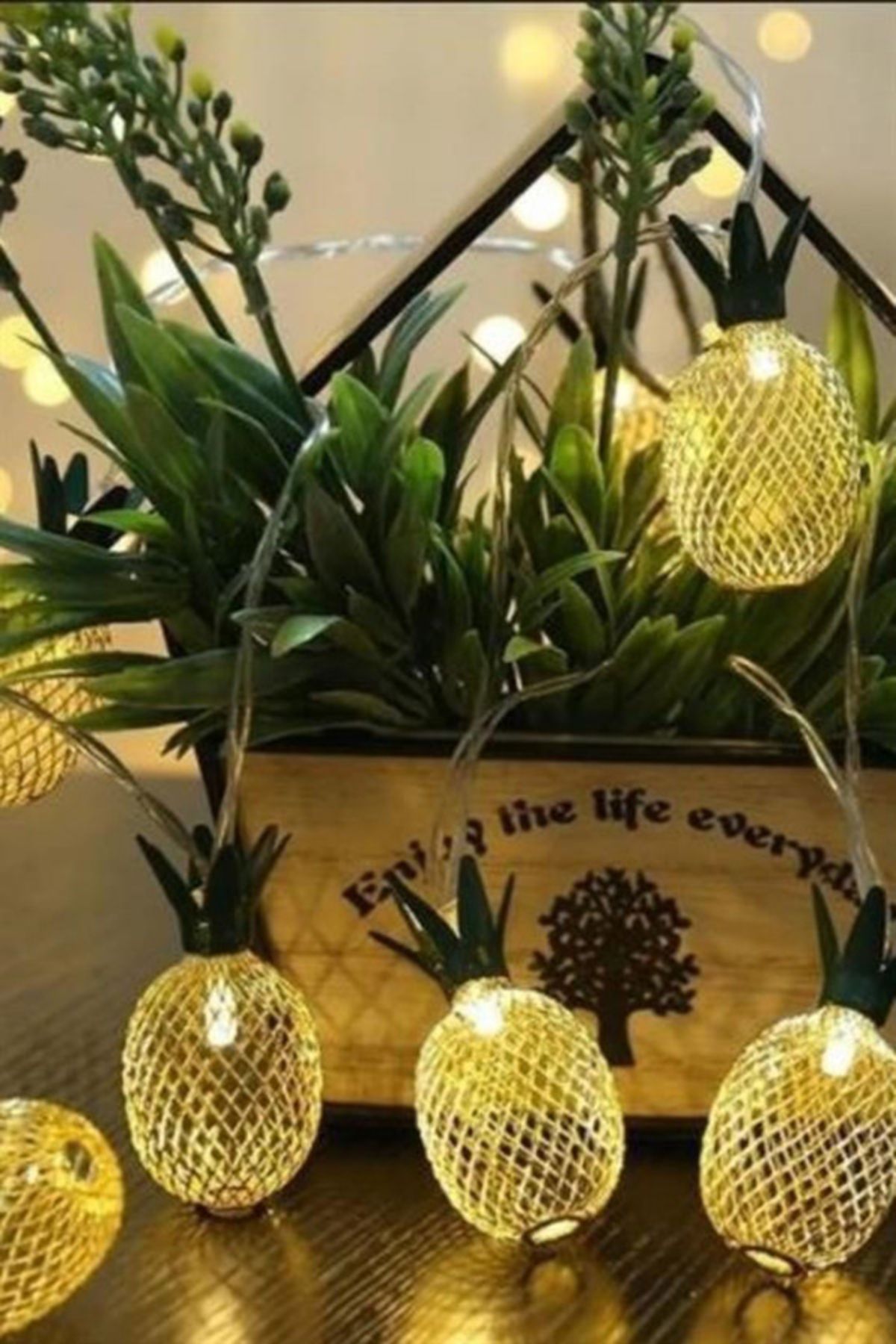 tedaks Dekoratif Pilli Pineapple Ananas Pilli Şerit Led Işık (1 Metre)