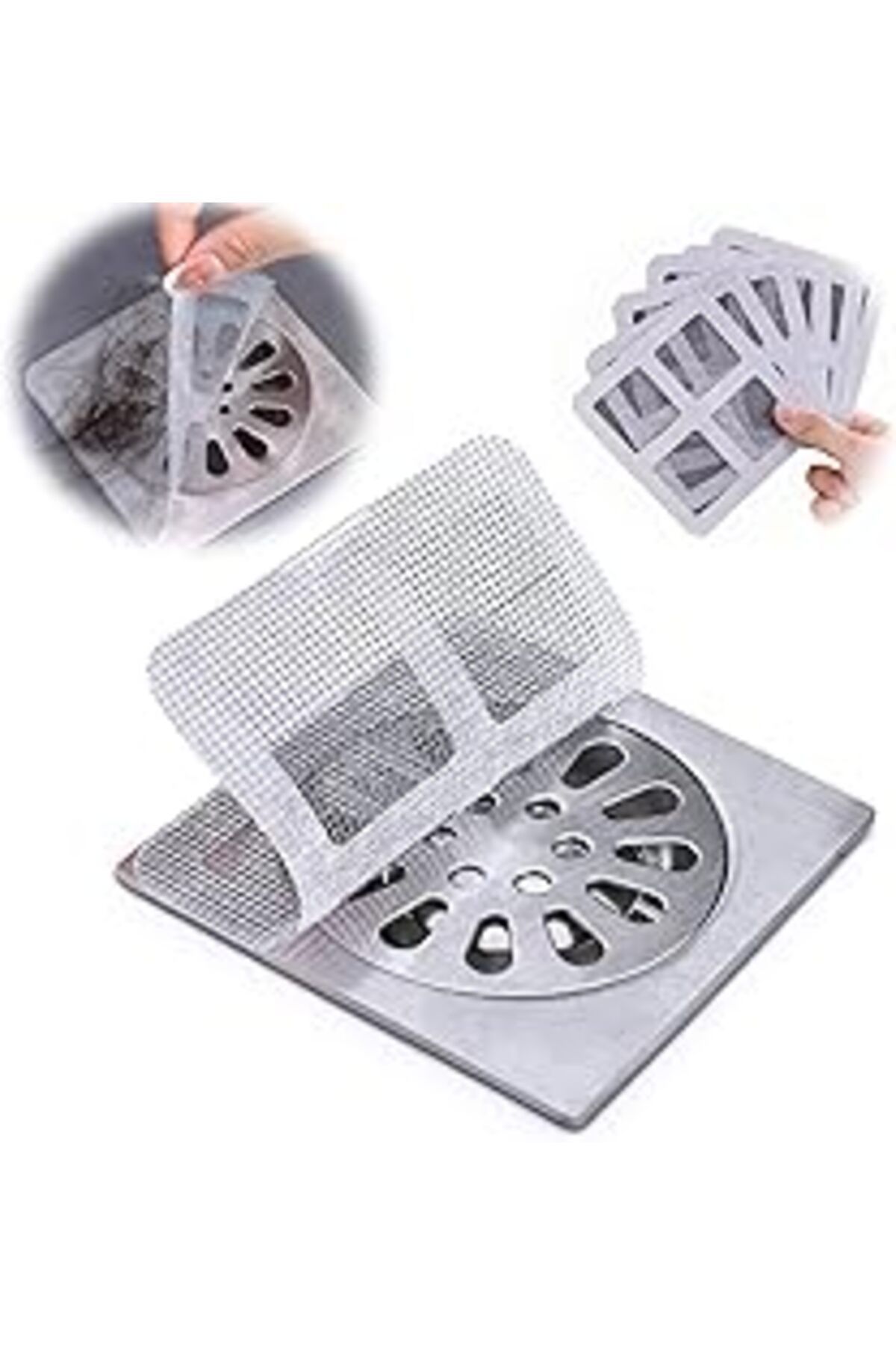 Mu Art Tek Kullanımlık Duş Tahliye Saç Çıkarıcı Örgü Çıkartma 4 "* 4", Banyo, Mutfak, Küvet, Lavabo Için S