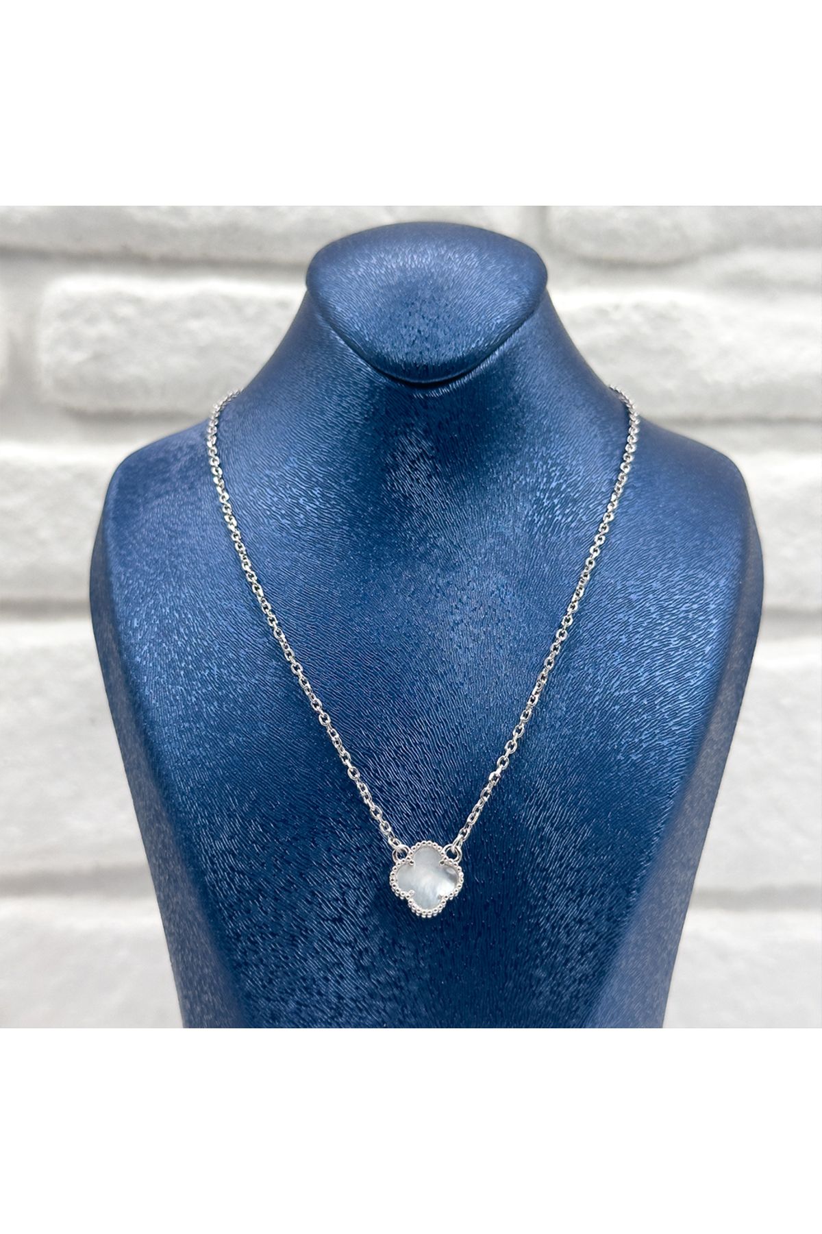 Livora Jewelry Taşlı Van Cleef Gümüş Kolye
