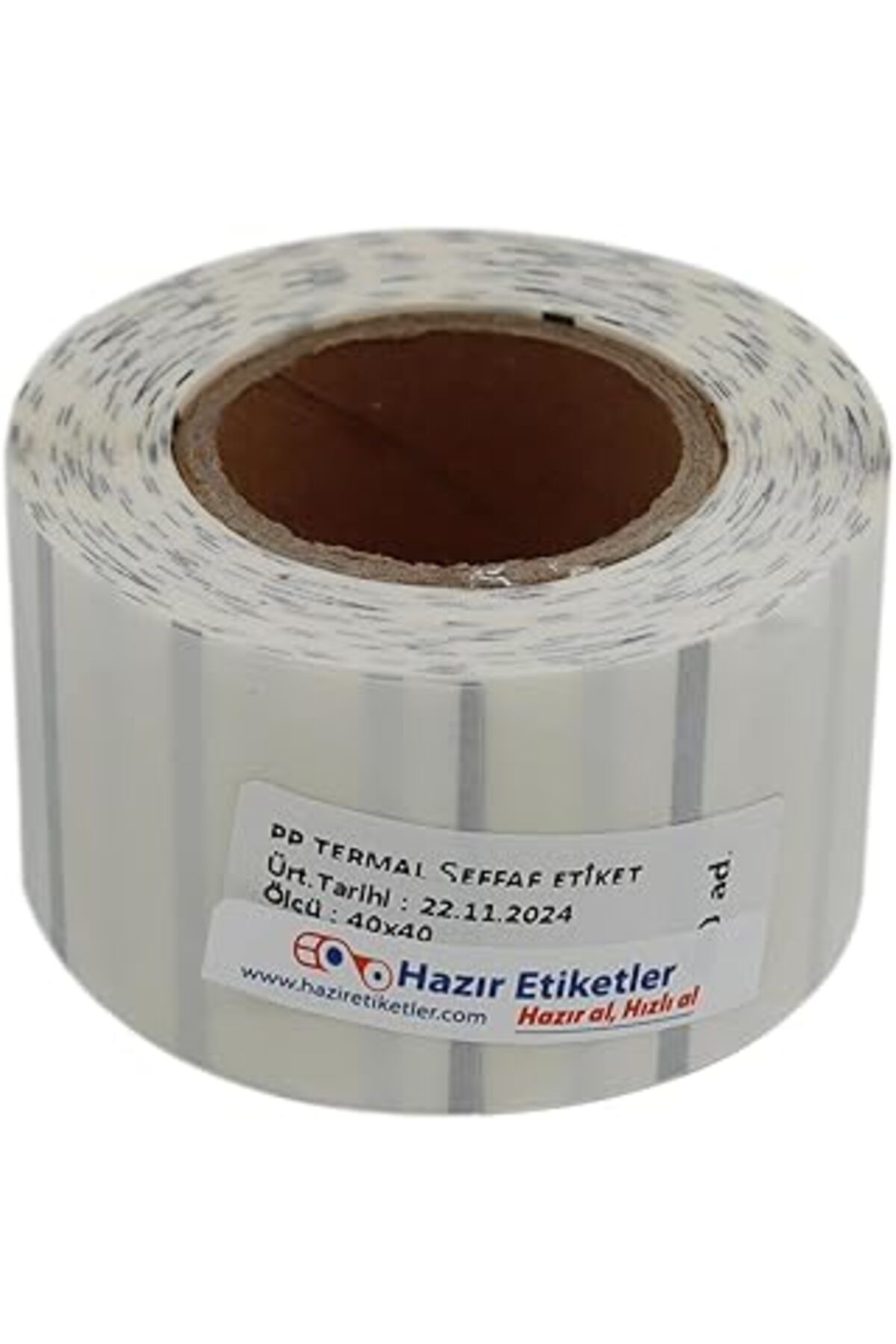 robotrend Pp Şeffaf Termal Rulo Etiket 40mm X 40mm Çap Ruloda 500 Adet