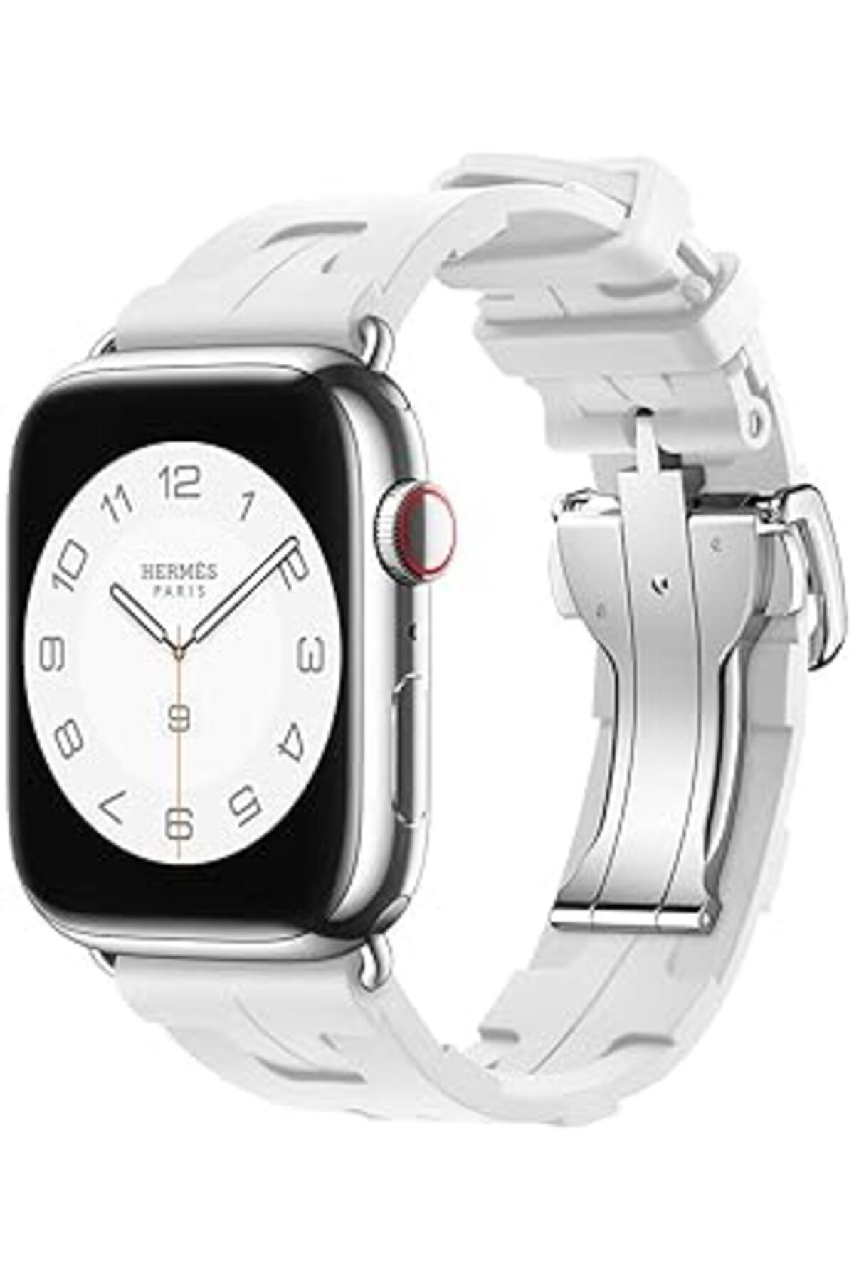 karadağsb Zore Apple İle Uyumlu Watch 38Mm/40Mm Spor Görünümlü Krd-94 Silikon Kordon Beyaz