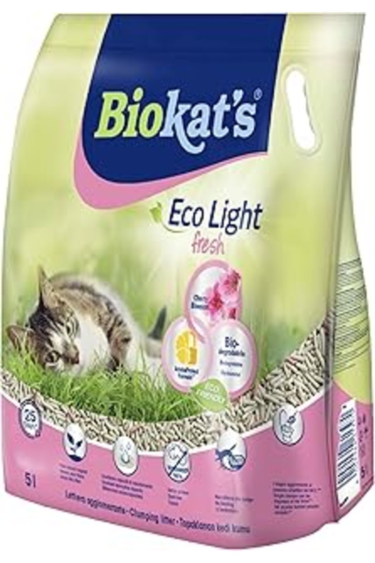 karadağsb Biokat'S Eco Light Fresh Cherry Blossom Pelet Kedi Kumu 5 Lt