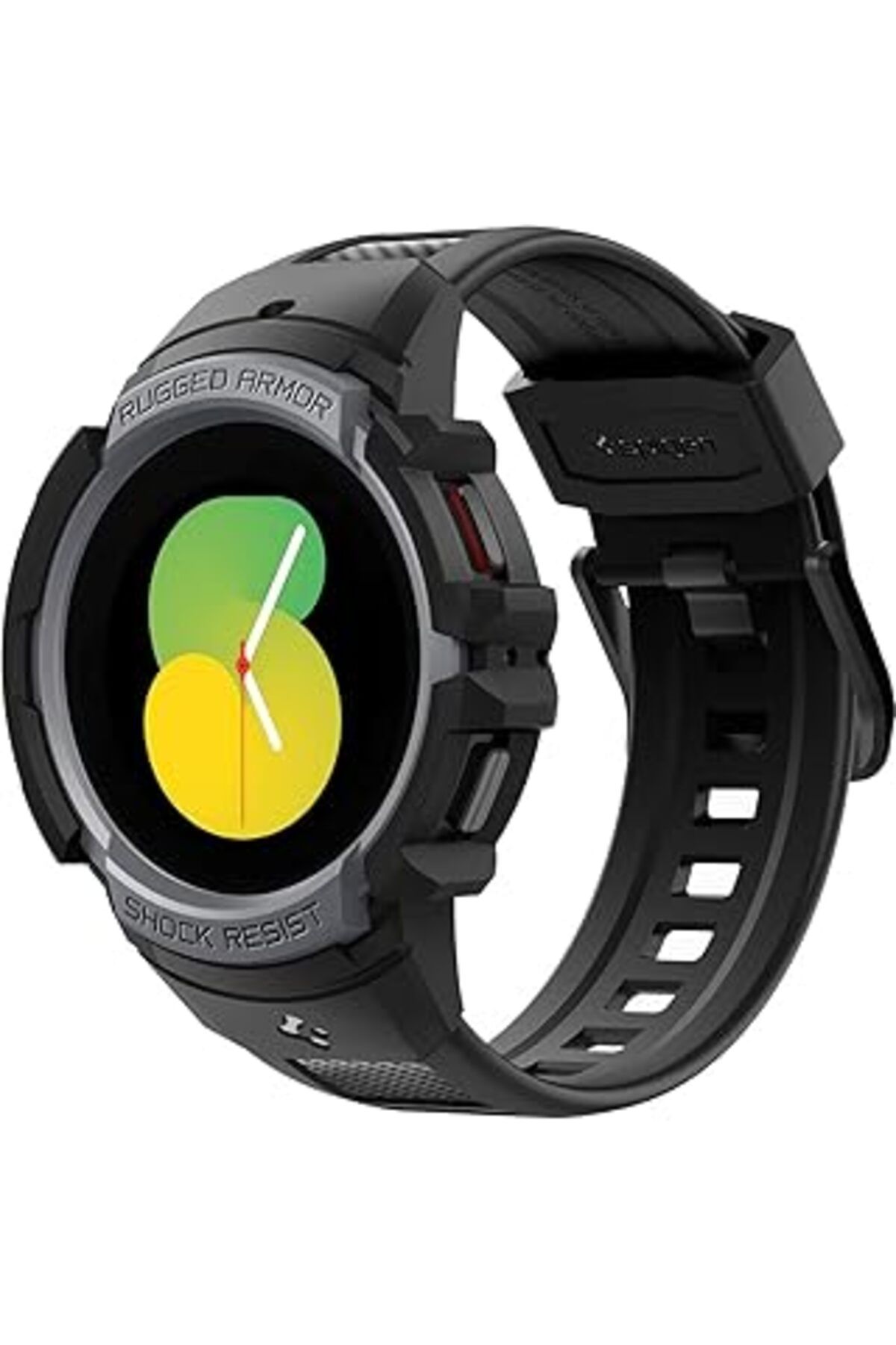 NZM TİCARET Galaxy Watch 5 / 4 (44Mm) Kılıf & Kordon Kayış Rugged Armor Pro Charcoal Gray - Acs05392